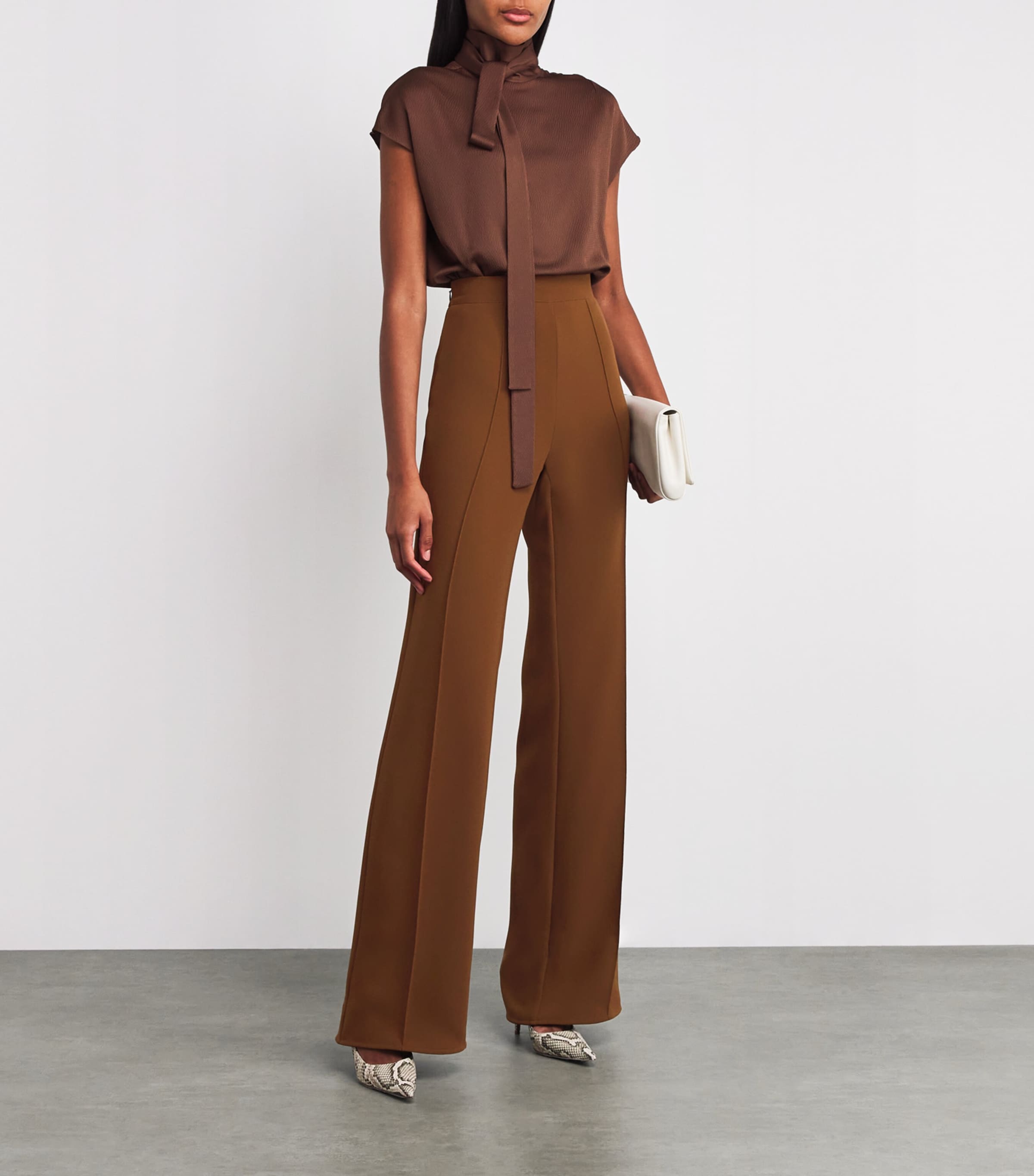 Flared Averill Trousers BRW Image 2