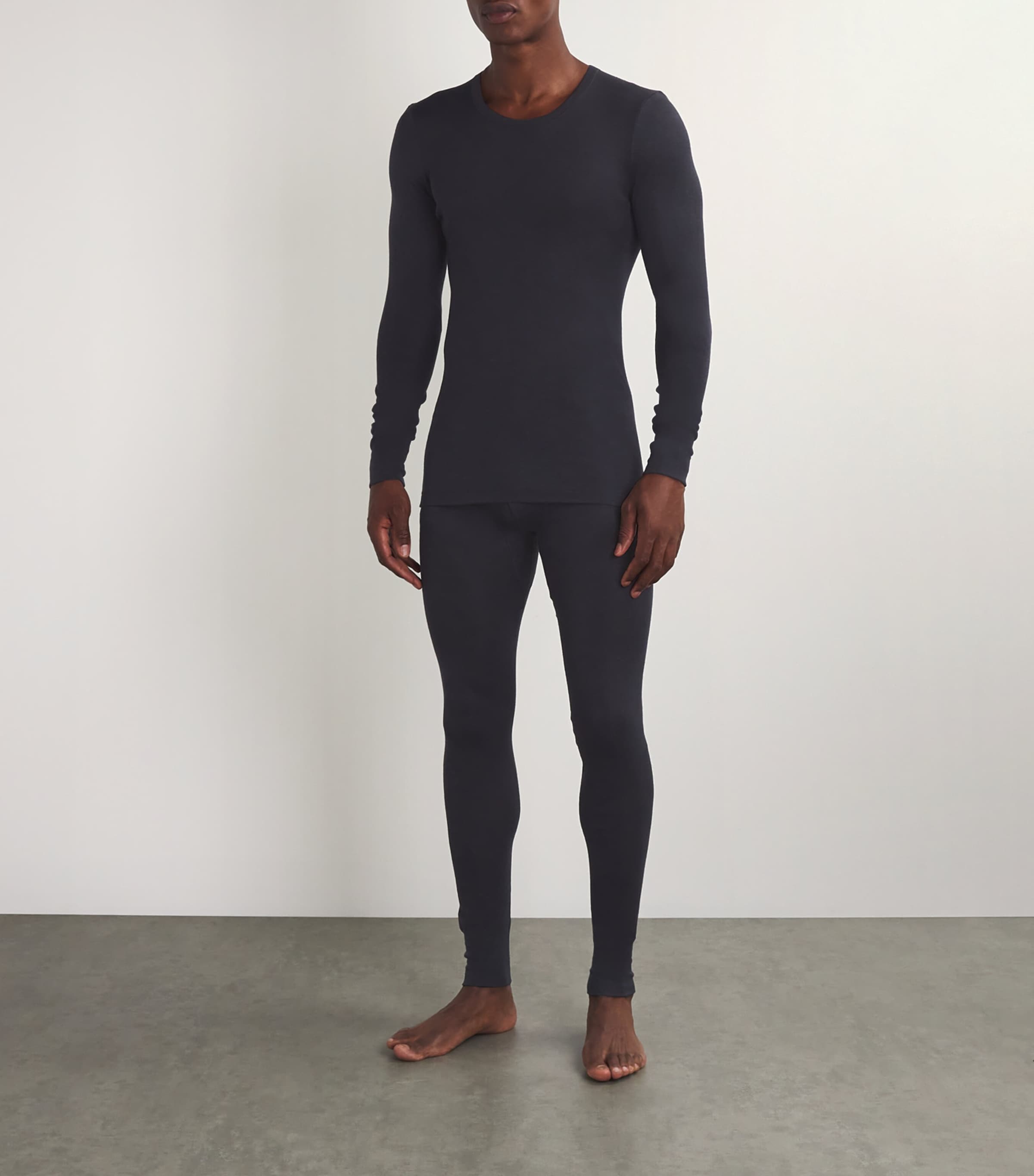 Woollen Silk Long Sleeve T-Shirt GREY Image 2