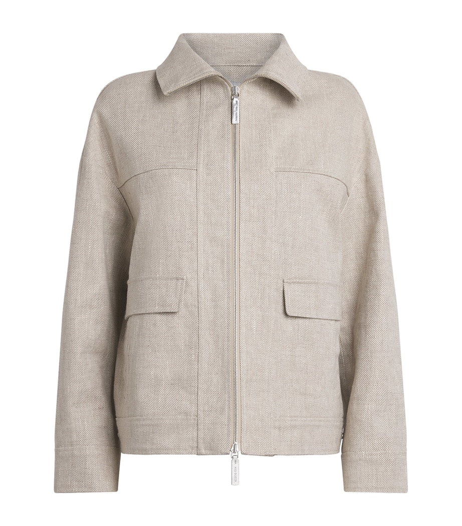 Yves Salomon Womens Linen Double-Faced Jacket Image 1