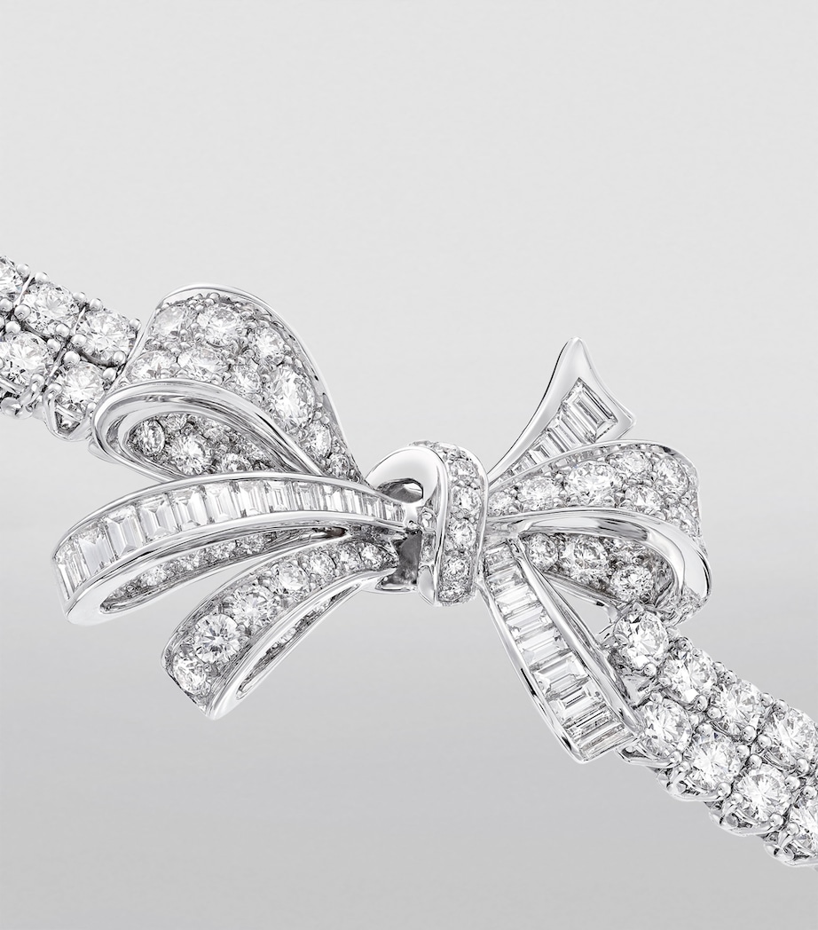 White Gold and Diamond Tilda's Bow Bracelet WHITE GOLD Image 2