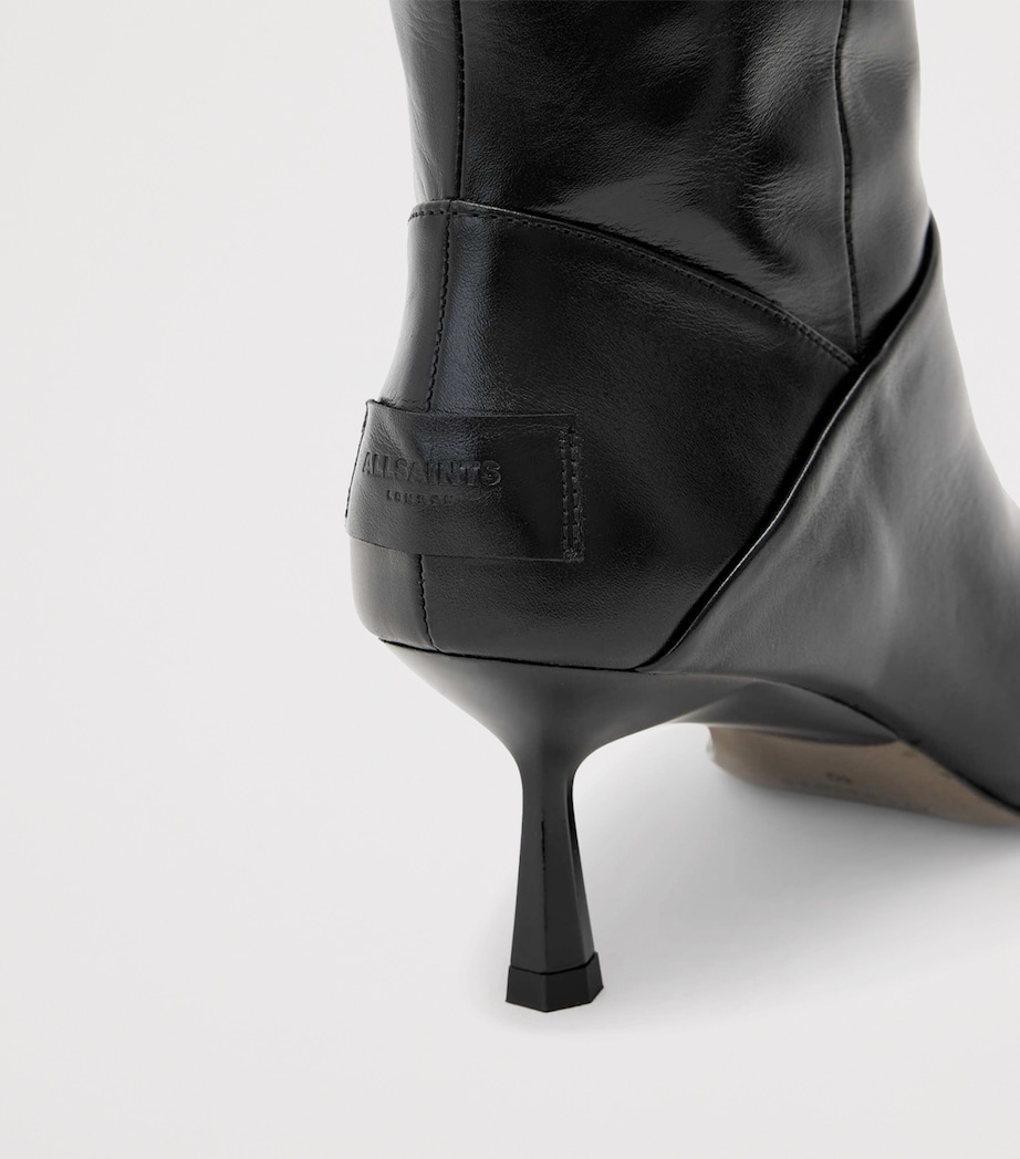 Leather Odyssey Knee-High Boots BLACK Image 8