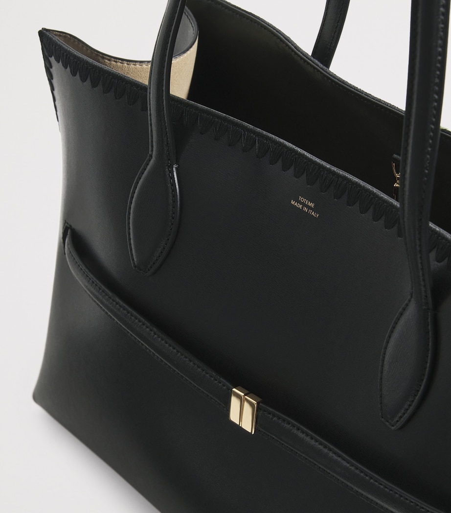 Leather Lounge Tote Bag 001 BLACK Image 6