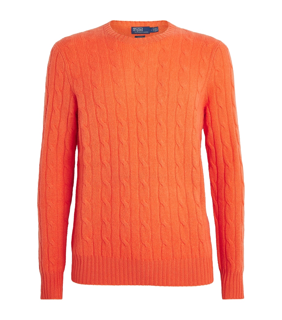 Cashmere Cable-Knit Sweater LANTANA ORANGE Image 1