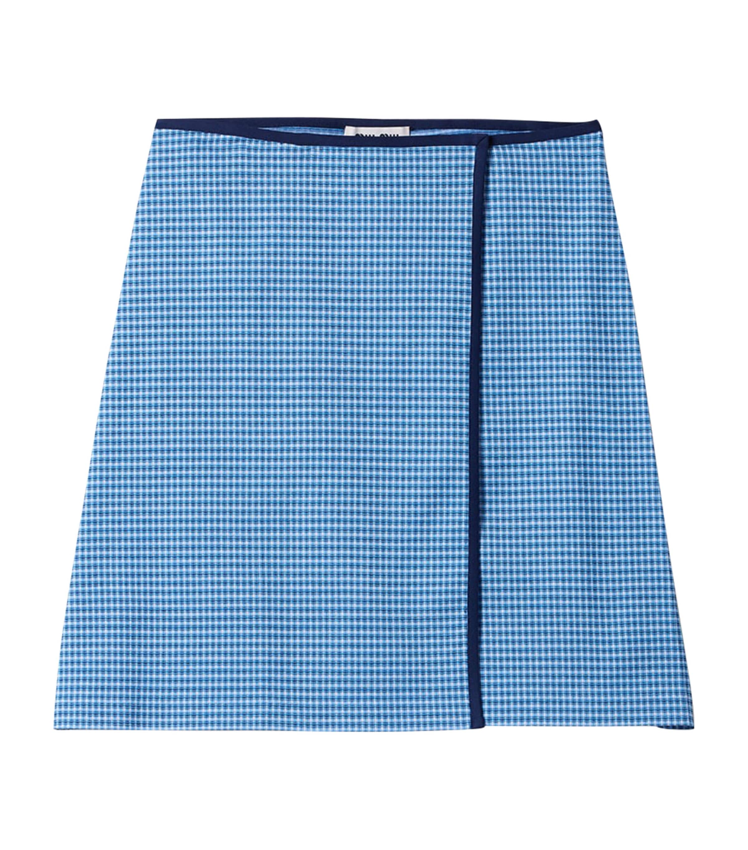 Miu Miu Womens Jersey Wrap-Around Mini Skirt Image 1
