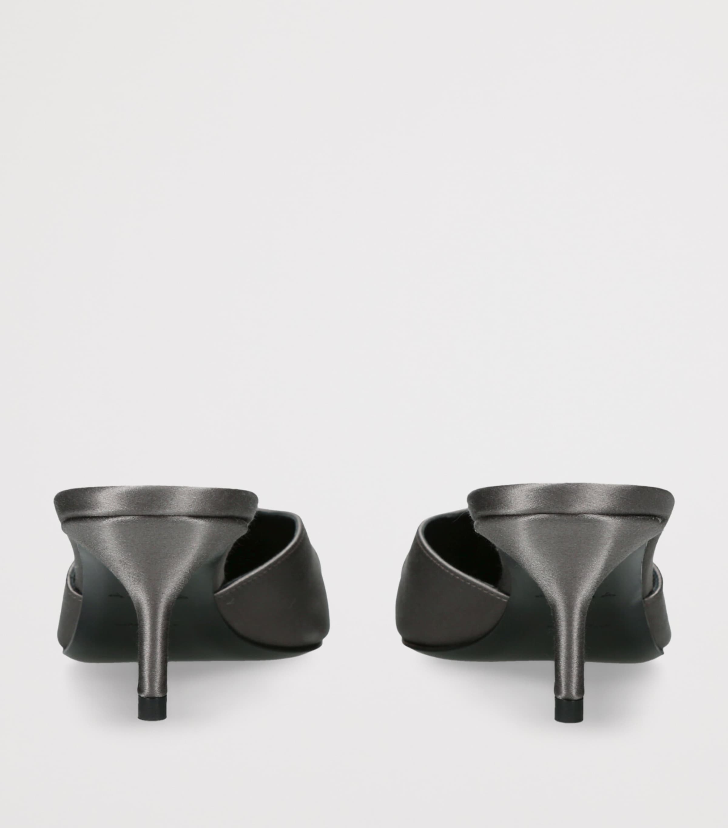 Satin Heeled Mules 55 TAUPE Image 3