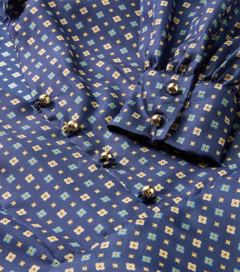 Silk Printed Mini Dress DARK PRINT Image 2