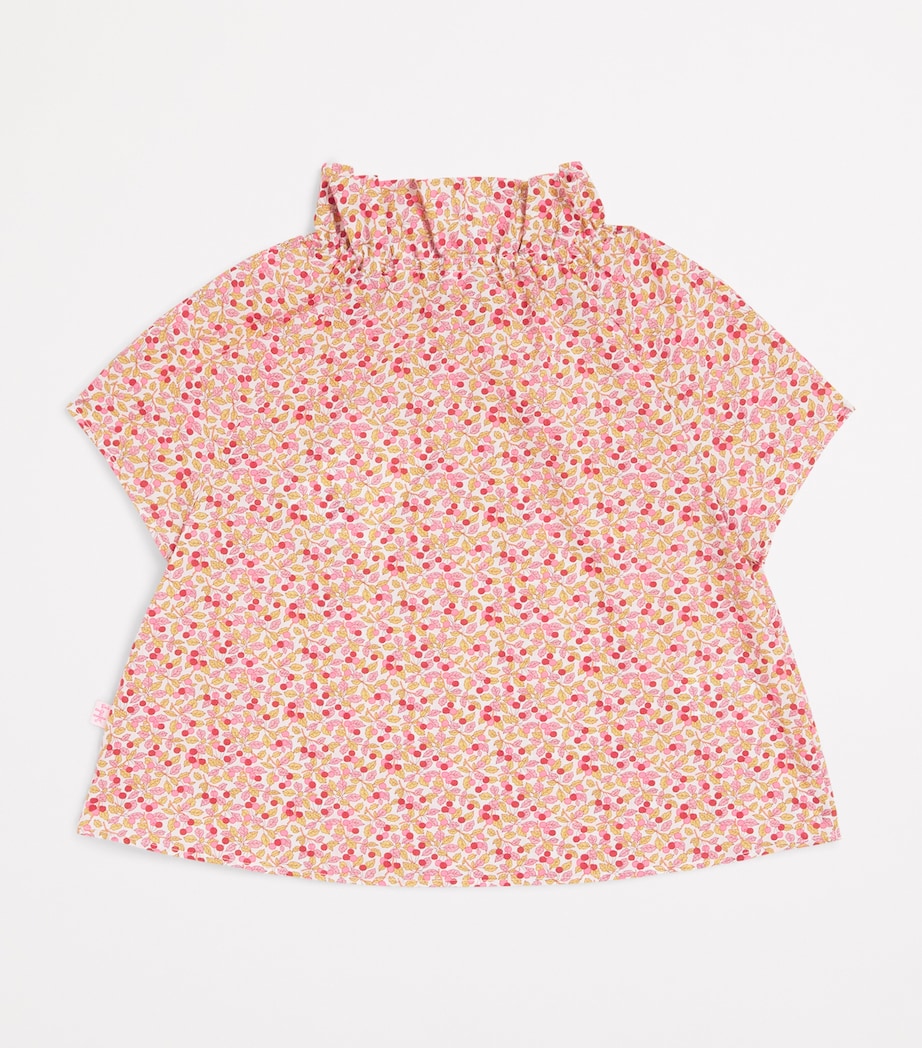 Ruffle-Neck Blouse (3-12 Years) 249 APRICOT Image 2