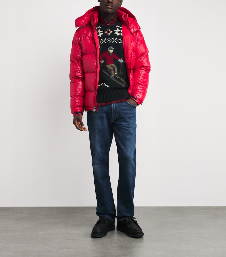 Wool Fair Isle Skier Sweater BLACK Image 2