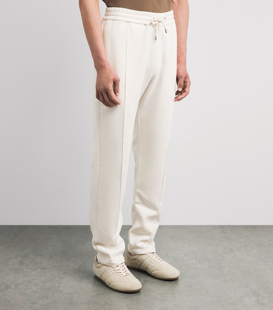 Ralph Lauren Purple Label Mens x Wimbledon Cotton-Cashmere Sweatpants Cream Image 4