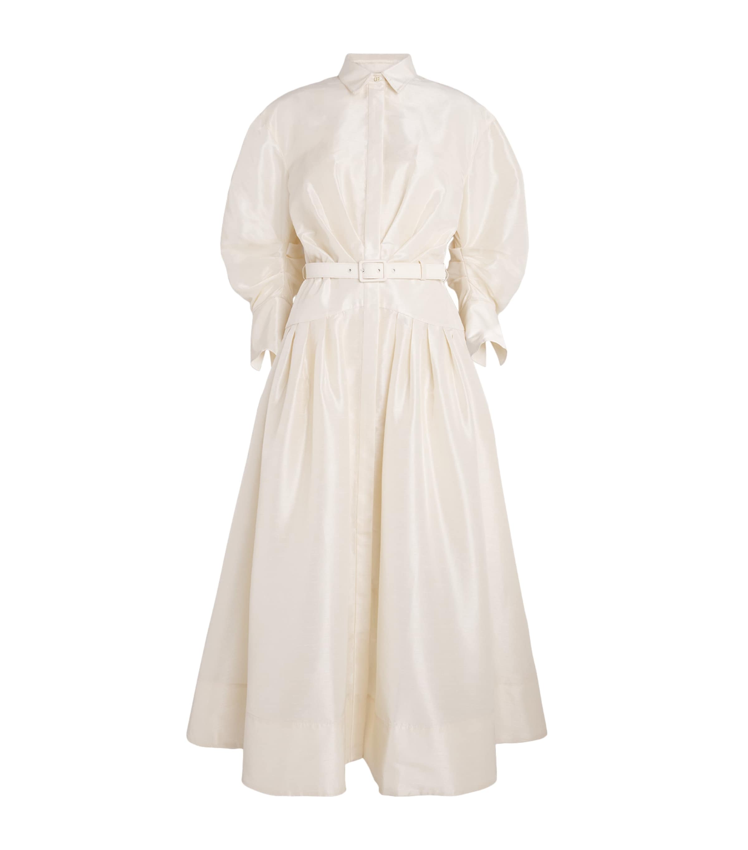 Rebecca Vallance Taffeta Maple Midi Shirt Dress | Harrods UK