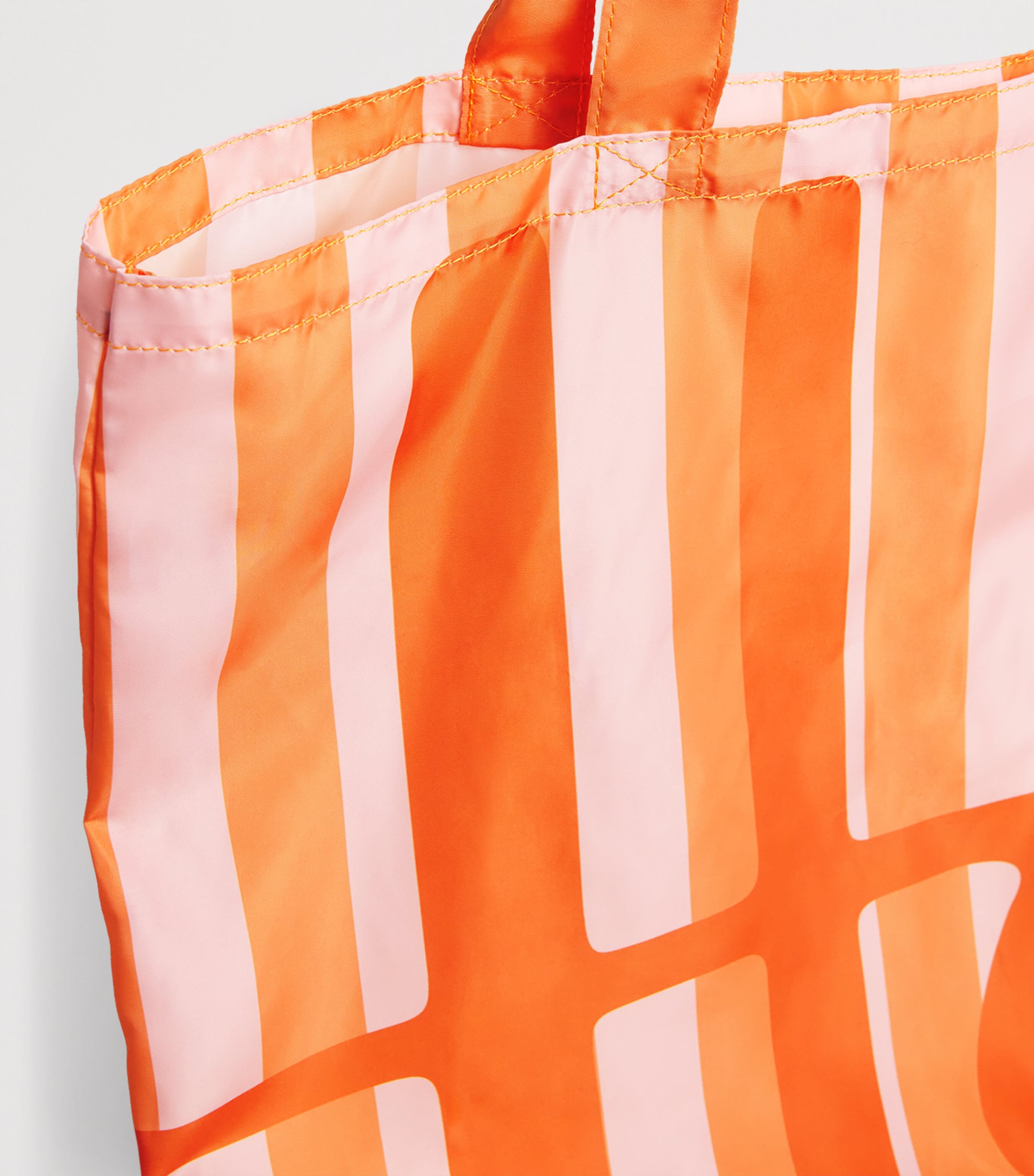 Harrods Logo Pocket Shopper Bag Orange Image 3