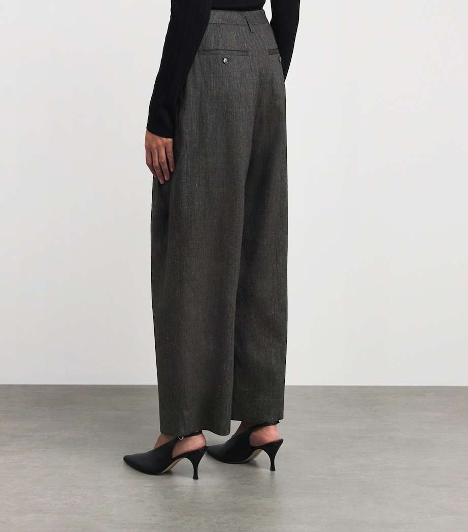 Herskind Womens Bowie Relaxed Trousers Dark Grey Image 5