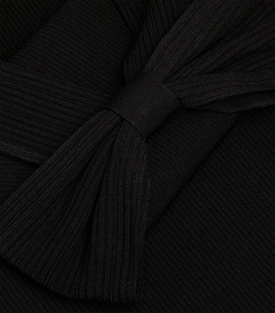 Knitted Bow Top BLACK Image 5