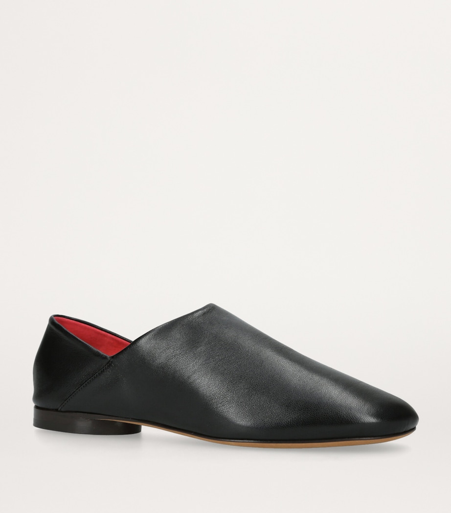 Mansur Gavriel Leather Glove Babouche Mules Black Image 3