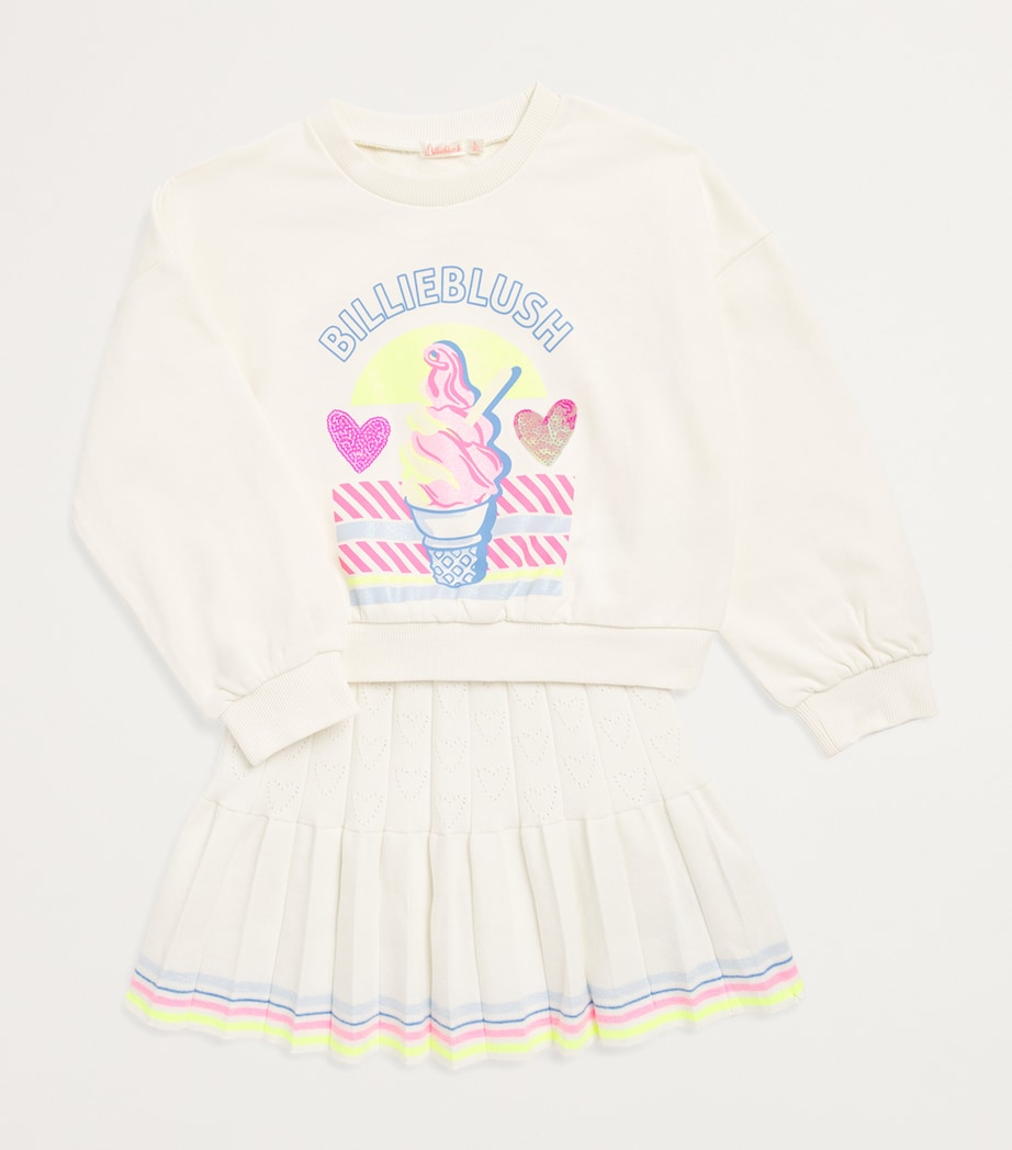Billieblush Cotton-Blend Striped Skirt (2-12 Years) Ivory Image 3