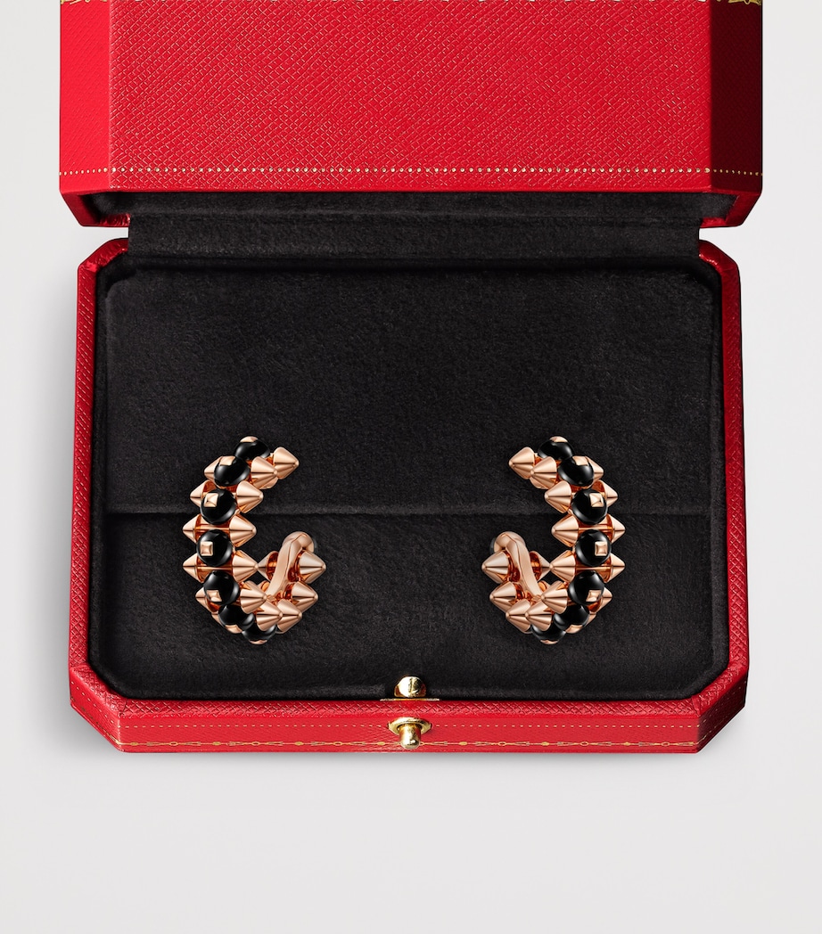 Cartier Rose Gold and Onyx Clash de Cartier Hoop Earrings Rose Gold Image 3