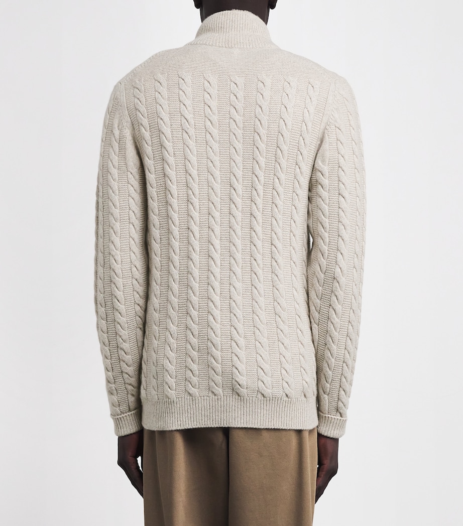 Cashmere Richmond Cardigan ASM ASH MARL ECRU Image 4