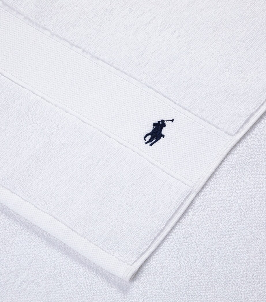 Polo Player Guest Towel (40cm x 75cm) WHITE Image 6
