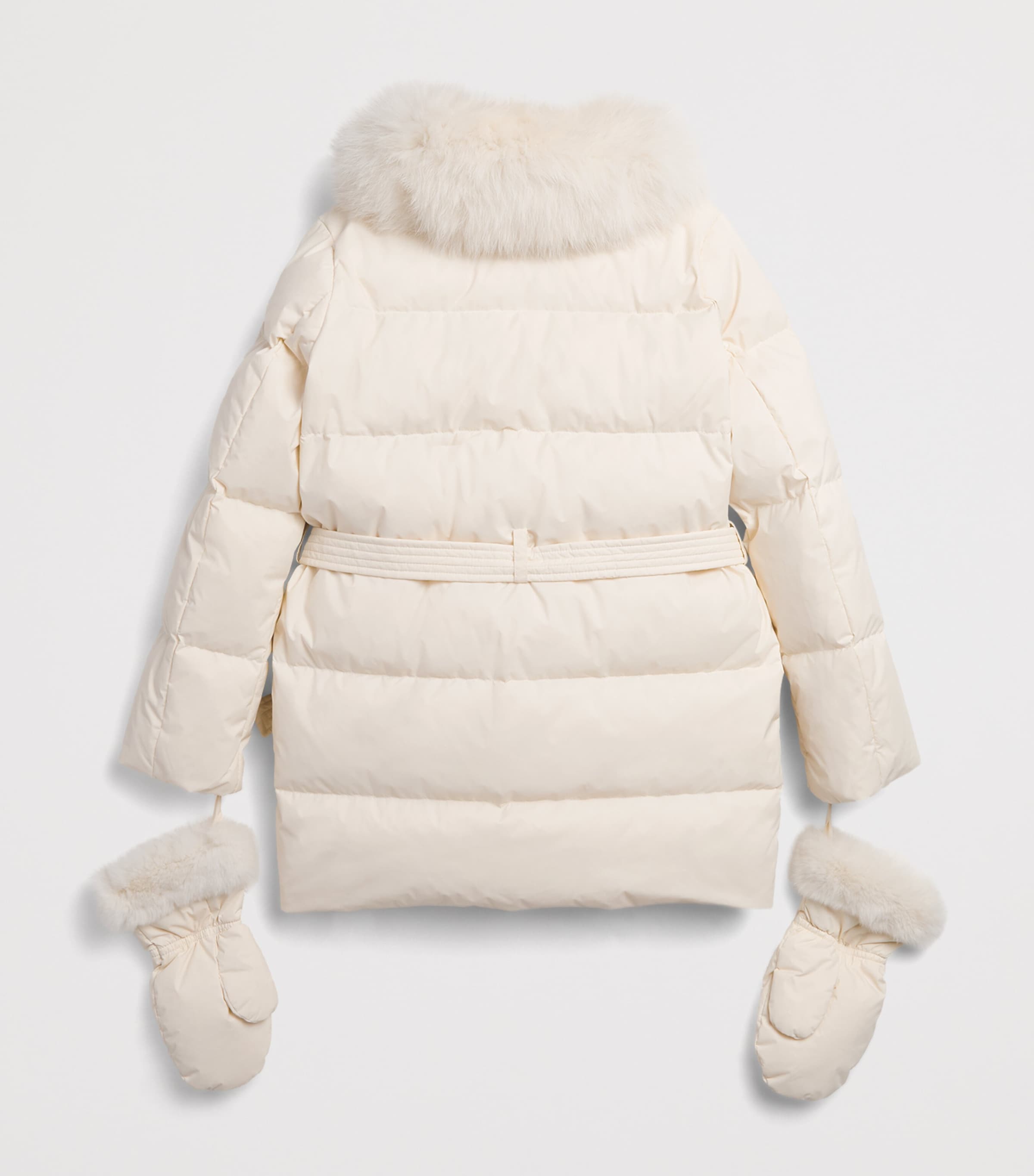 Yves Salomon Enfant Down Fur-Trim Puffer Jacket (6-14 Years) Image 2