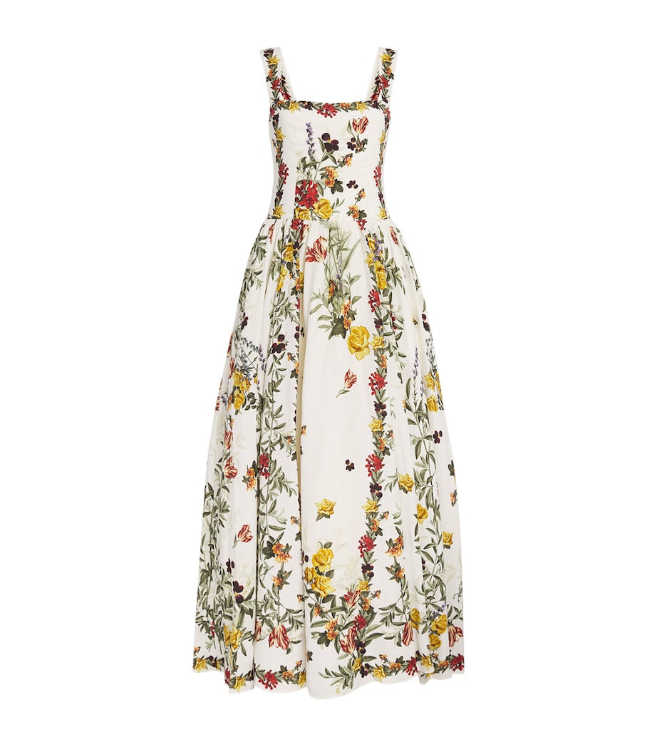 Alice+Olivia Womens Fit-and-Flare Vera Midi Dress Dsrt Sprgs Vnla Image 1