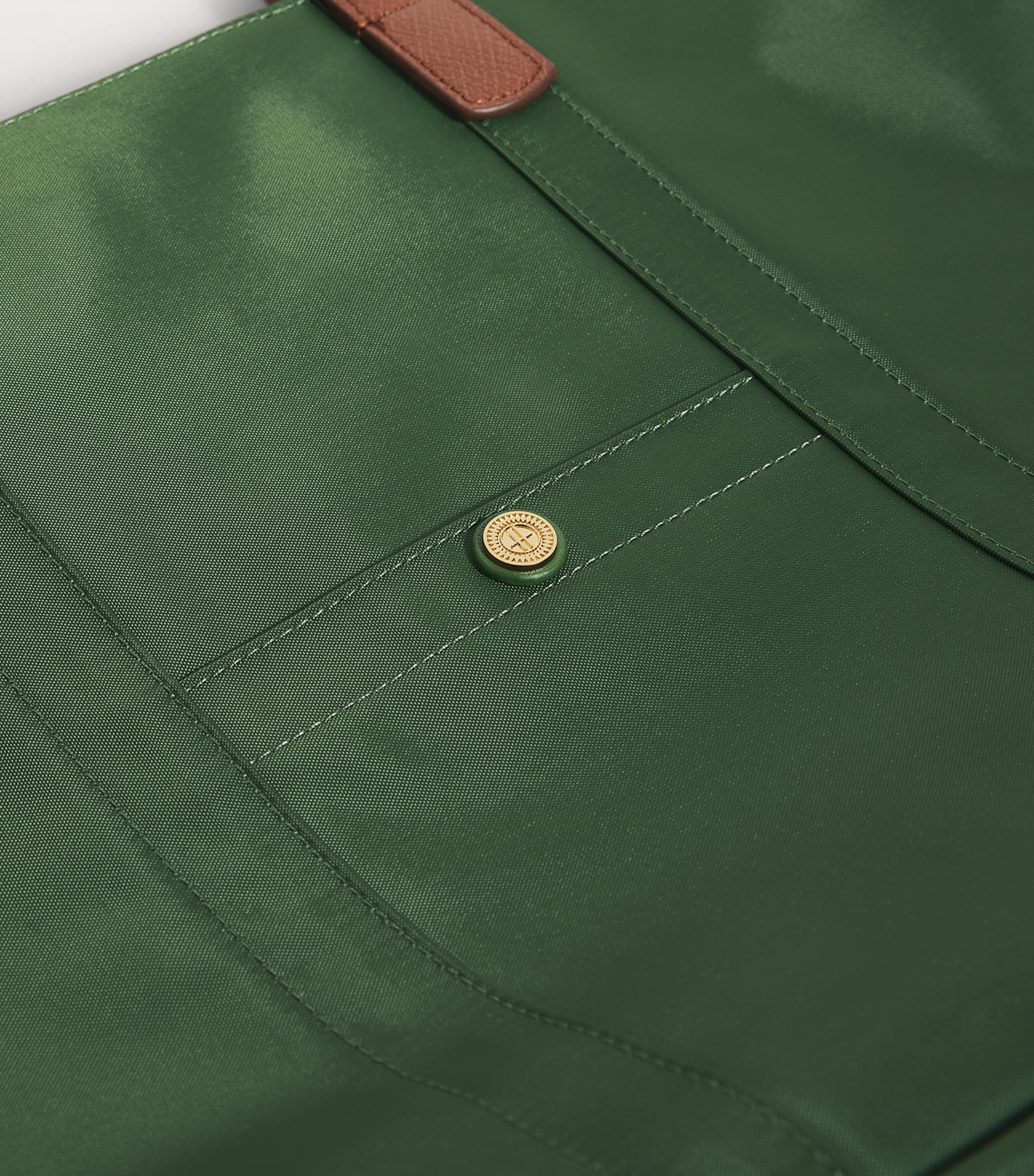 Harrods Medium Nylon Tote Bag Green Image 4