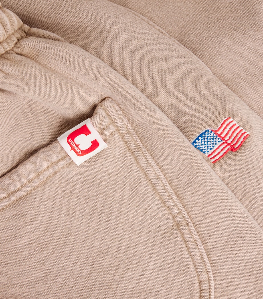 Cotton Logo Print Hollywood Sweatpants TAN Image 5