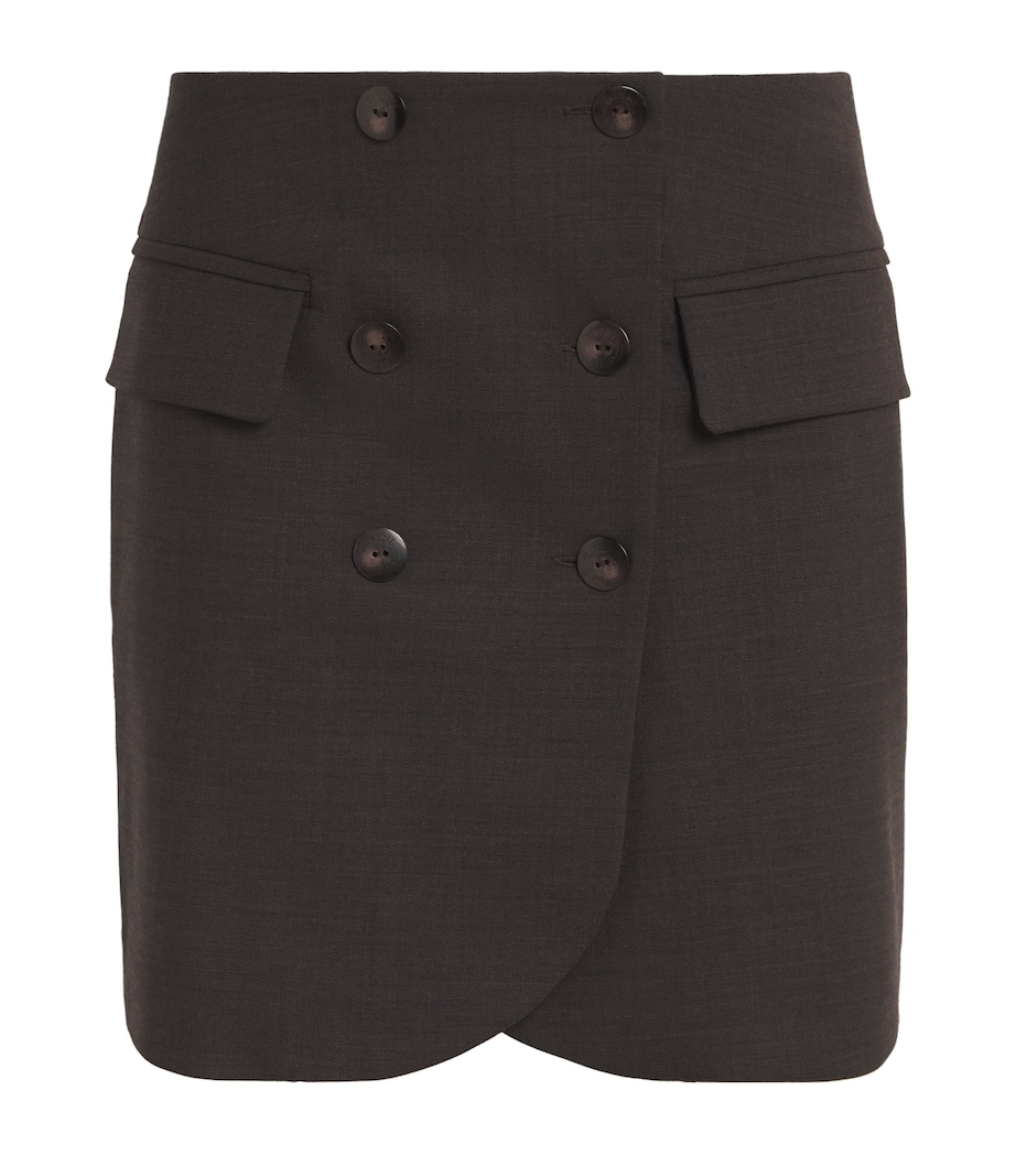 Wool-Blend Mini Skirt BROWN Image 1
