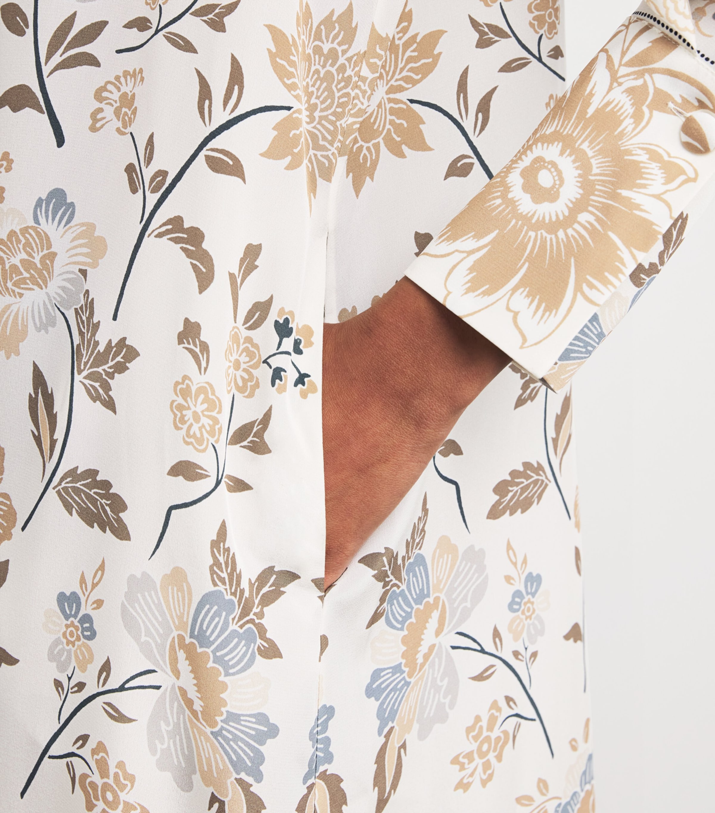 Silk Floral Kaftan Maxi Dress SABBIA Image 4