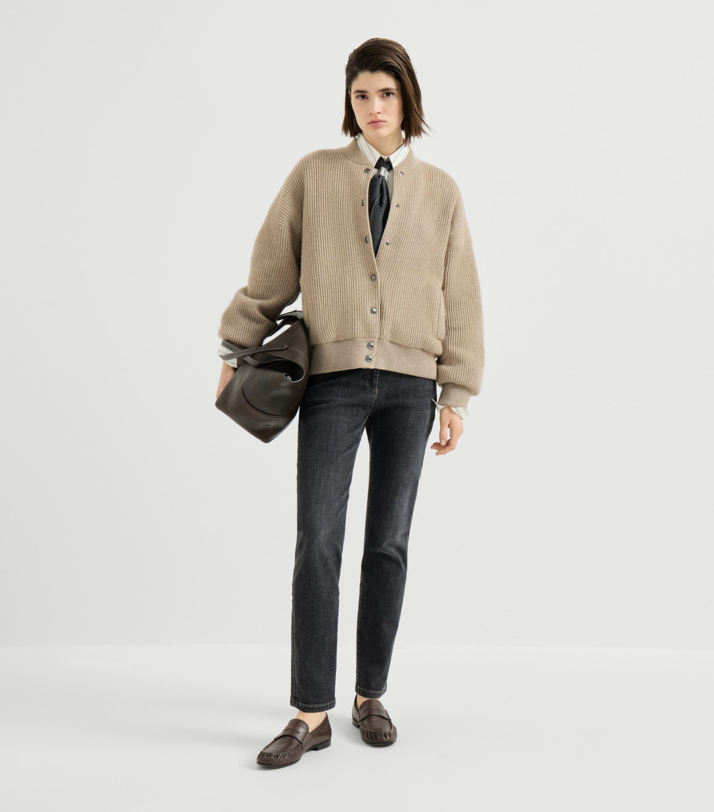 Brunello Cucinelli Womens Stretch-Denim Slim Jeans Image 3
