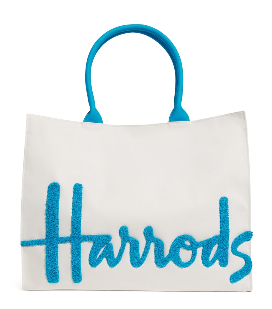 Large Cotton Logo Tote Bag BRIGHT BLUE Image 1