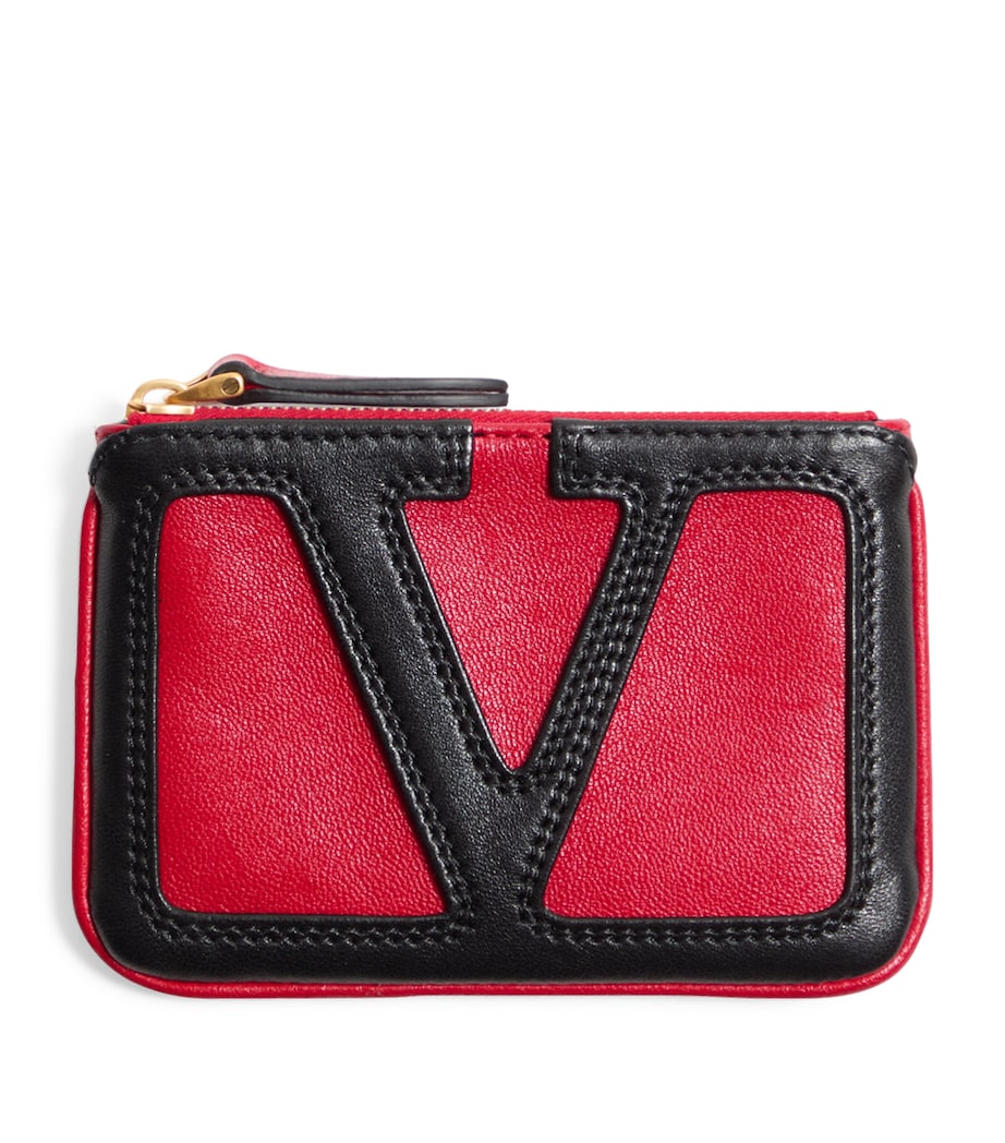 Valentino Garavani Leather Viva Superstar Keyring Case Akv Image 1