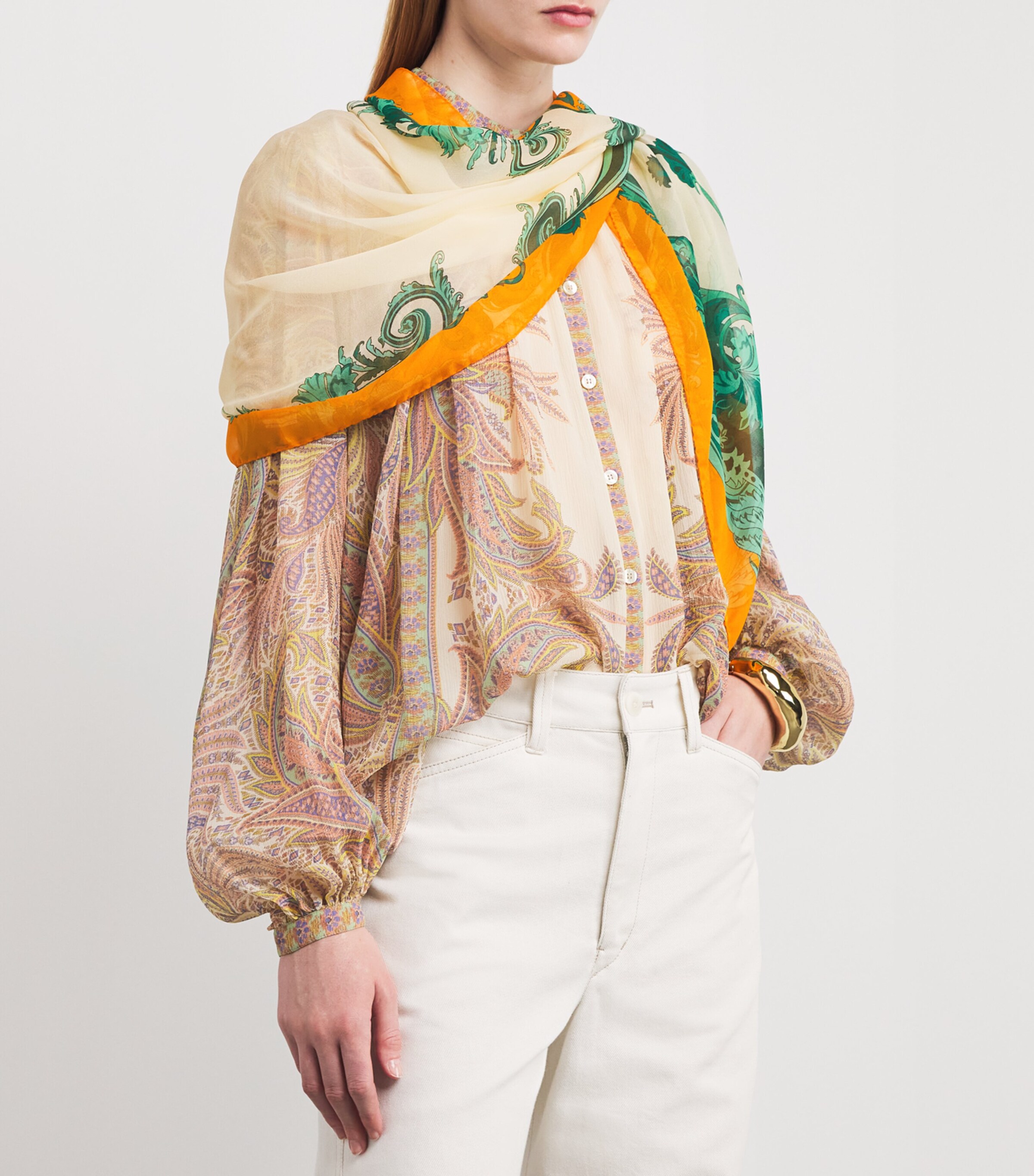 Silk Printed Scarf X0806 Image 2