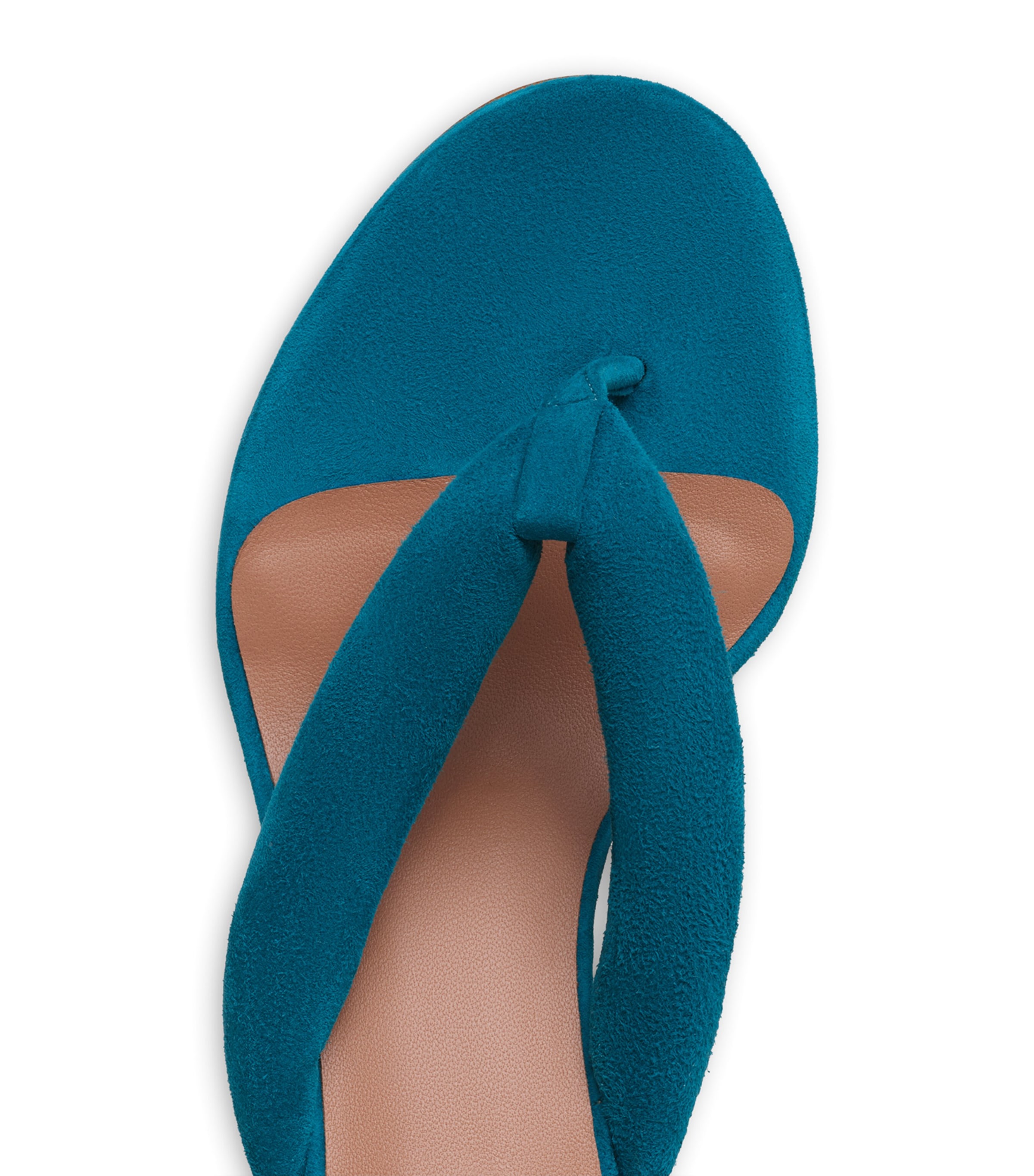 Alaïa Suede Thong Mules 55 China Blue Image 4