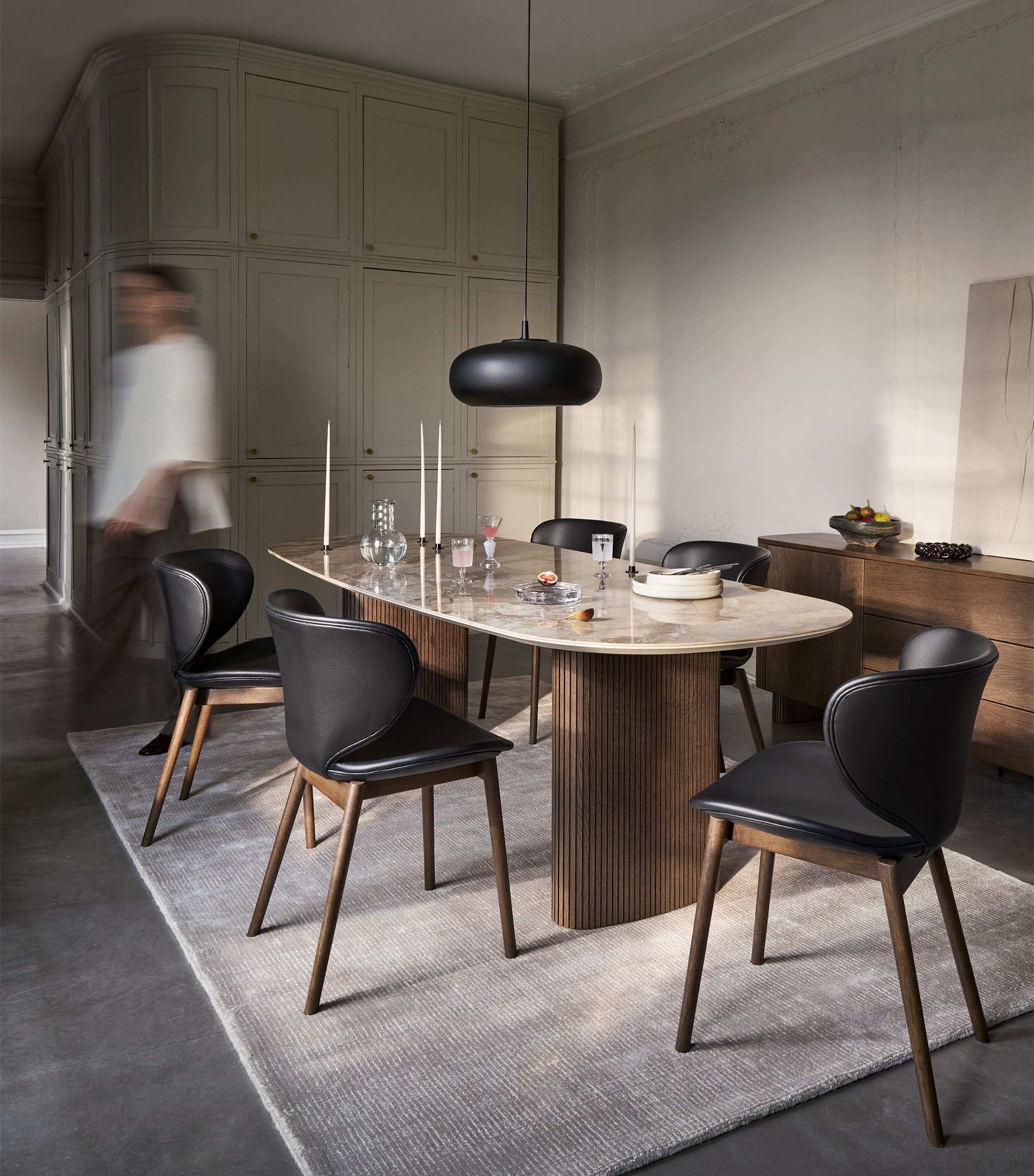 BoConcept Large Ceramic Santiago Dining Table Brown / Dark Oak Image 2