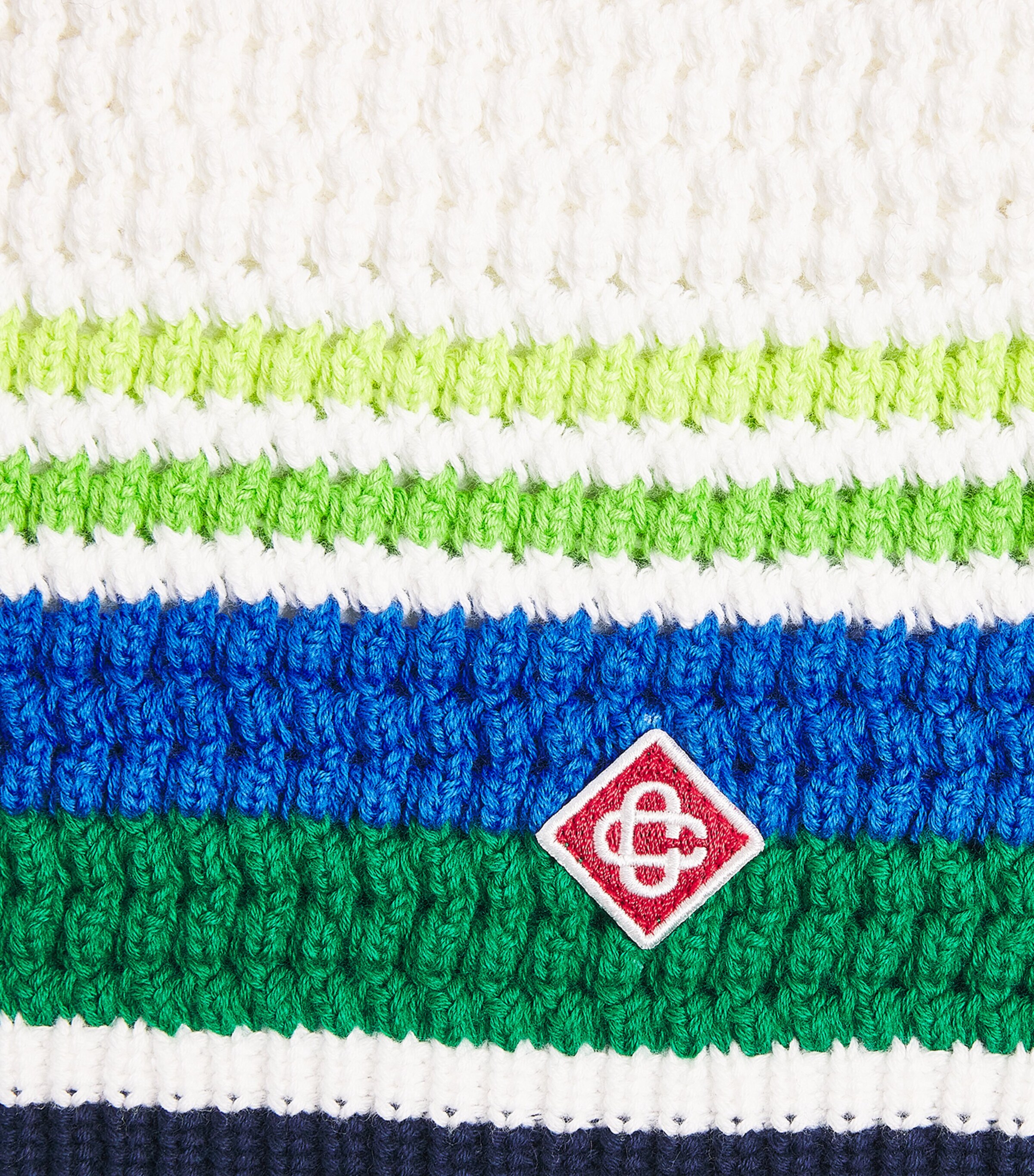 Cotton Crochet Stripe Shorts (3-14 Years) TENNIS STRIPE Image 4