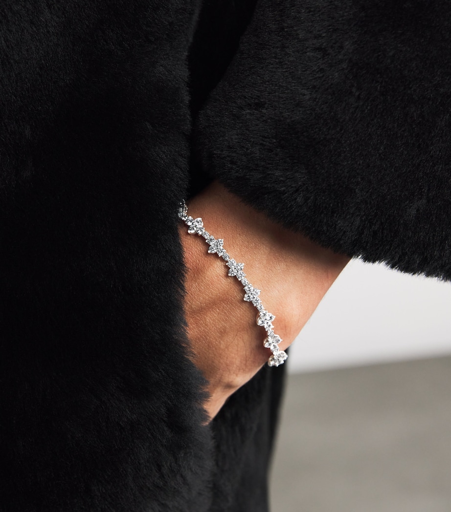 White Gold and Diamond Vivi Tennis Bracelet WHITE GOLD Image 2