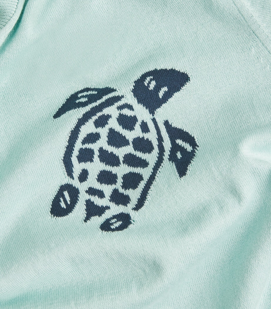 Cotton Turtle Jacquard Sweater 315-PACIFIC Image 5