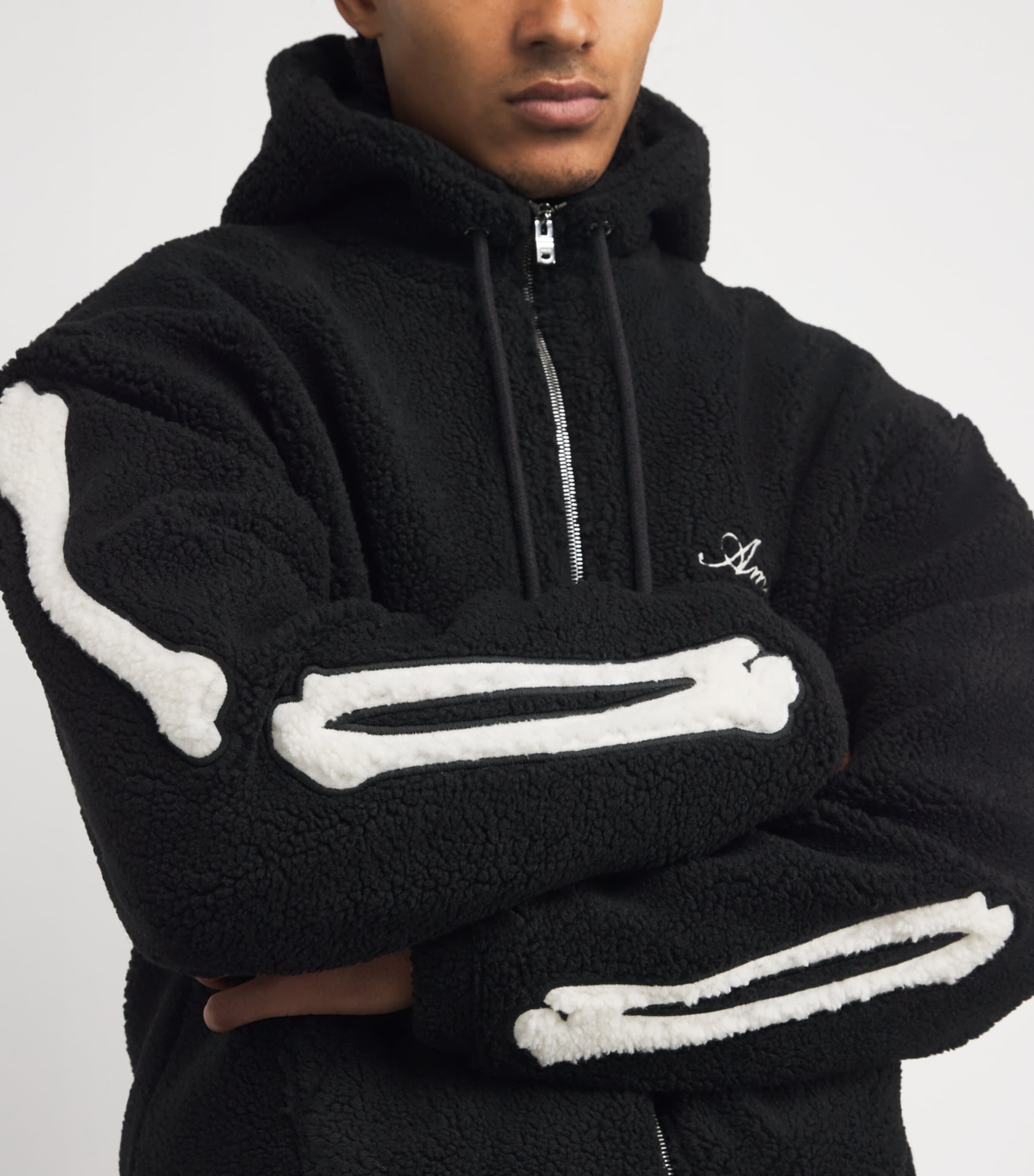 AMIRI Black Fleece Bones Hoodie | Harrods US