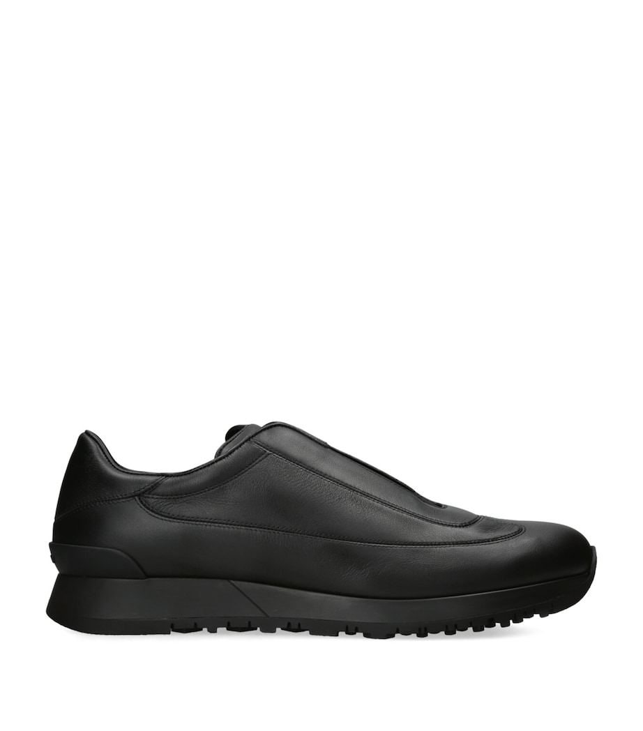 John Lobb Leather Lift Slip-On Sneakers Black Image 1