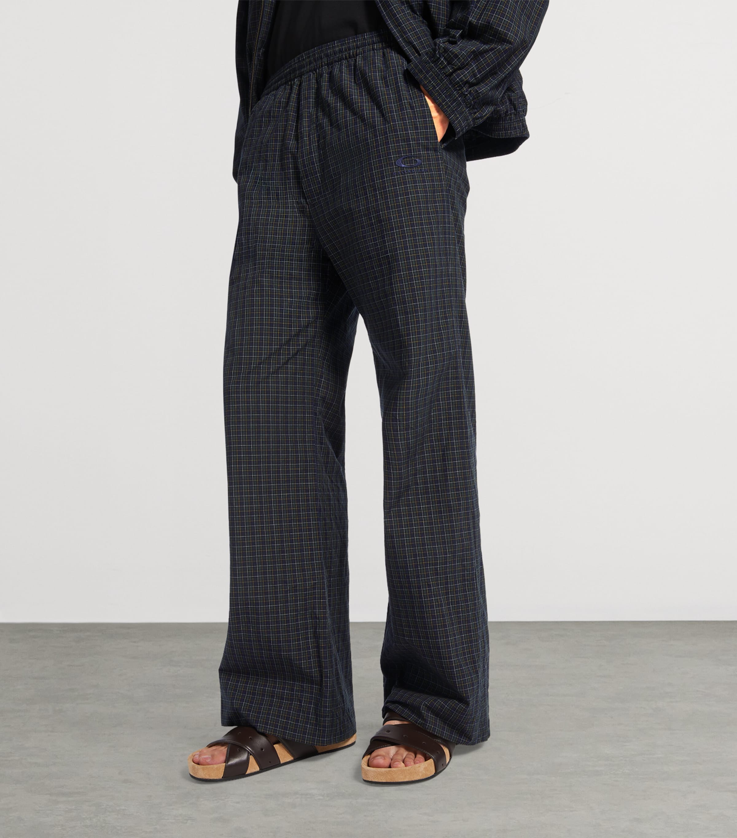 Balenciaga Mens Cotton Check Track Sweatpants Image 5