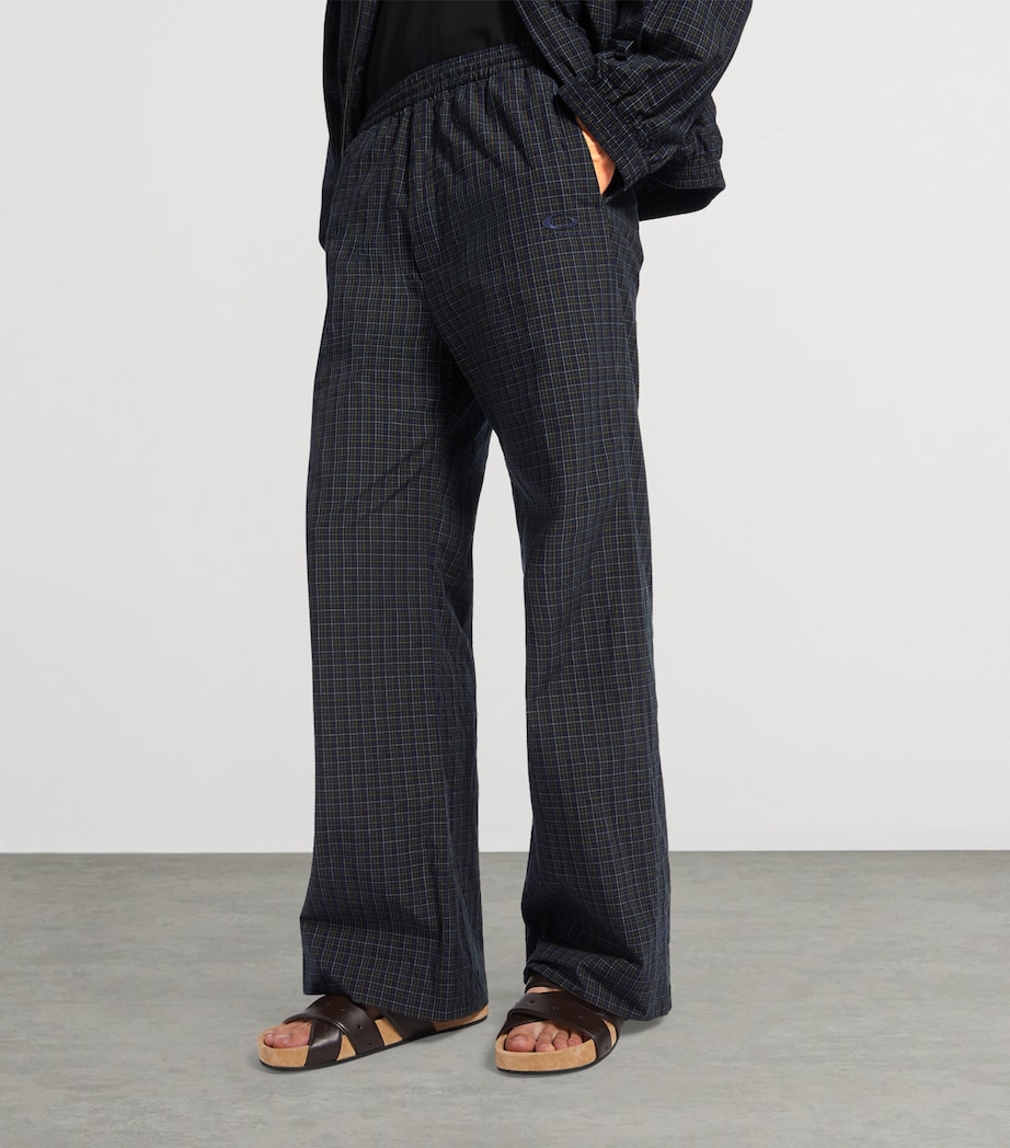 Balenciaga Mens Cotton Check Track Sweatpants Image 5