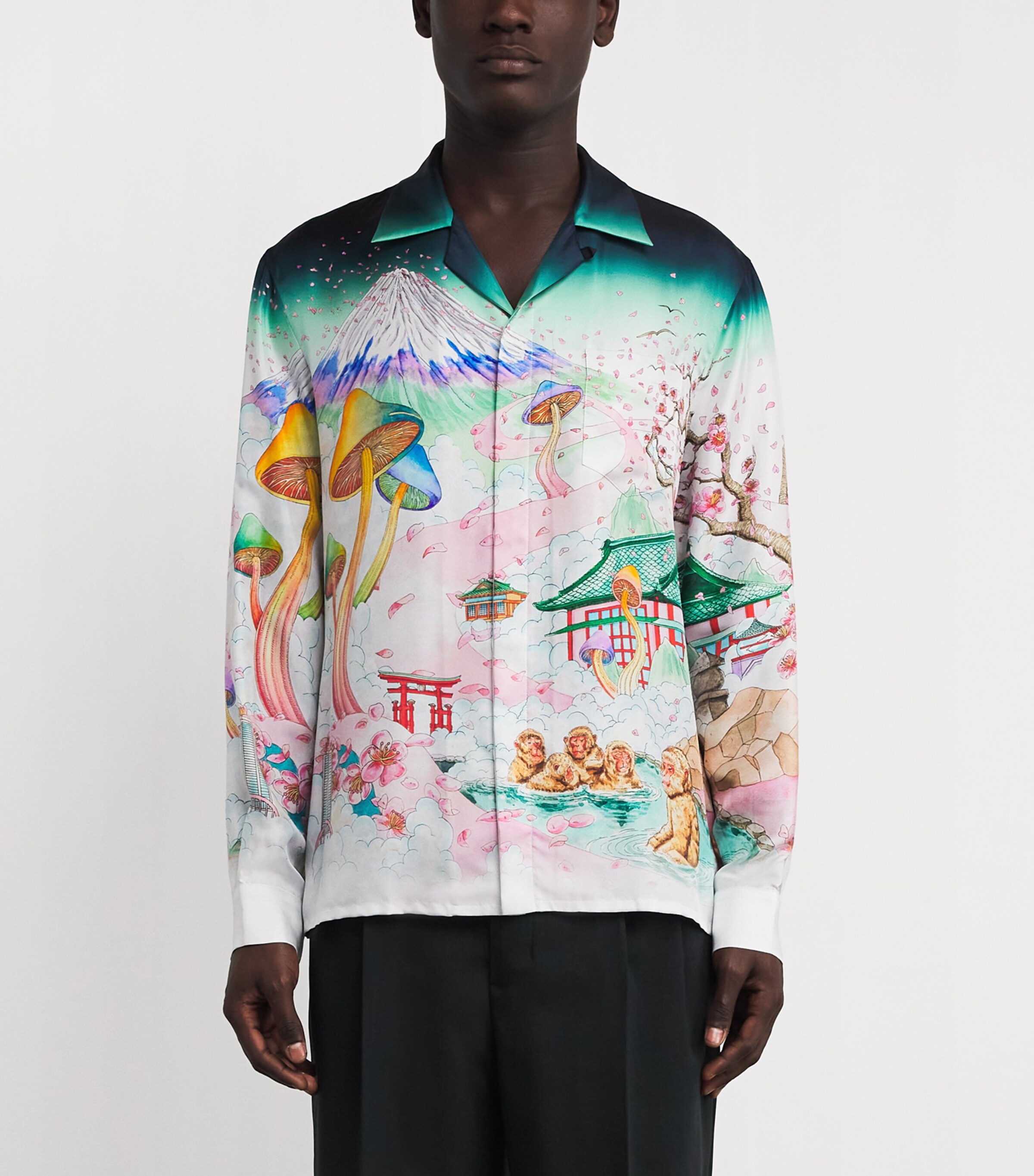 Silk Flowers Relaxed Shirt SATIN FLOWERS Image 3