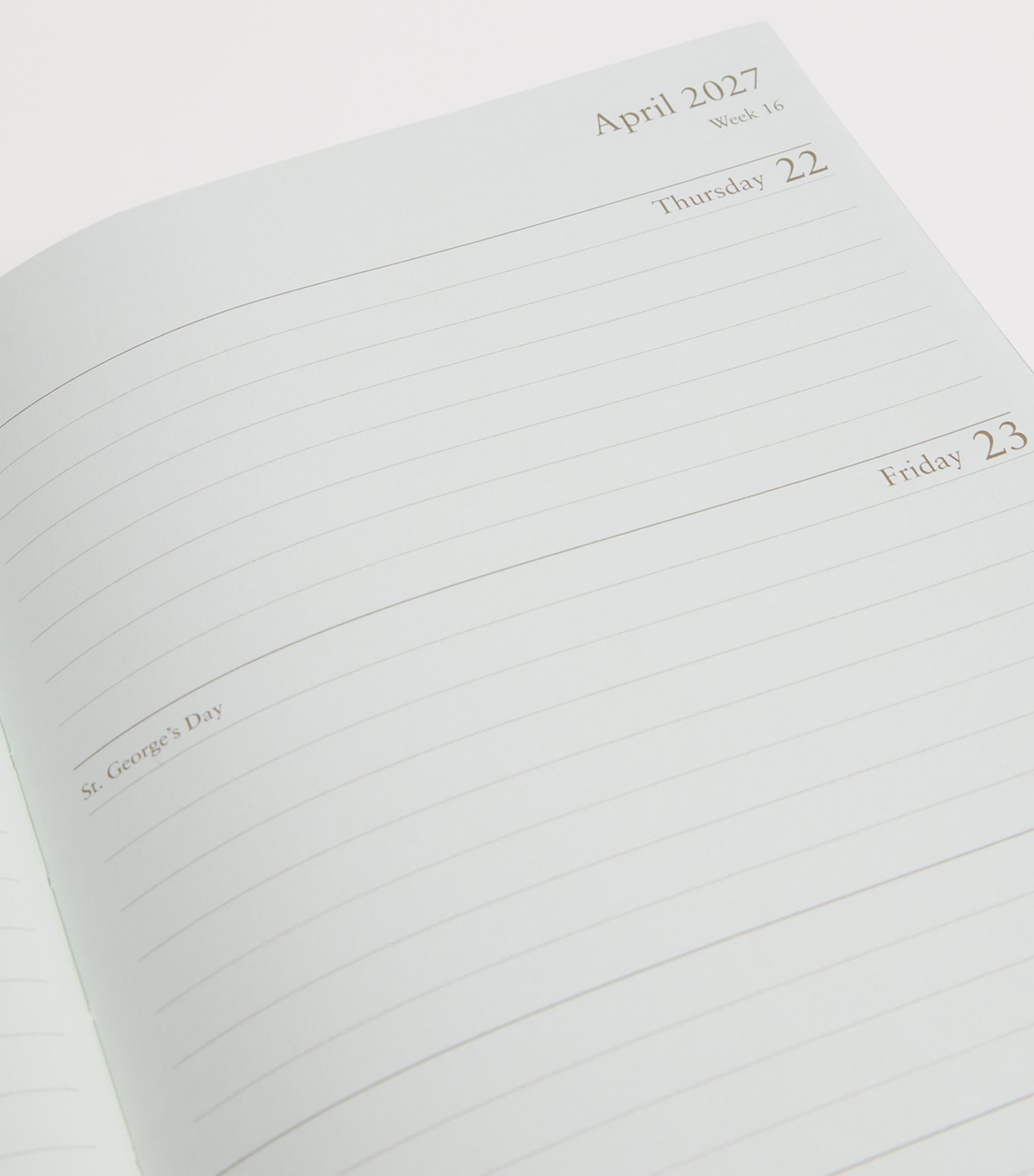 Harrods Metallic Leather A5 2027 Diary Gold Image 3