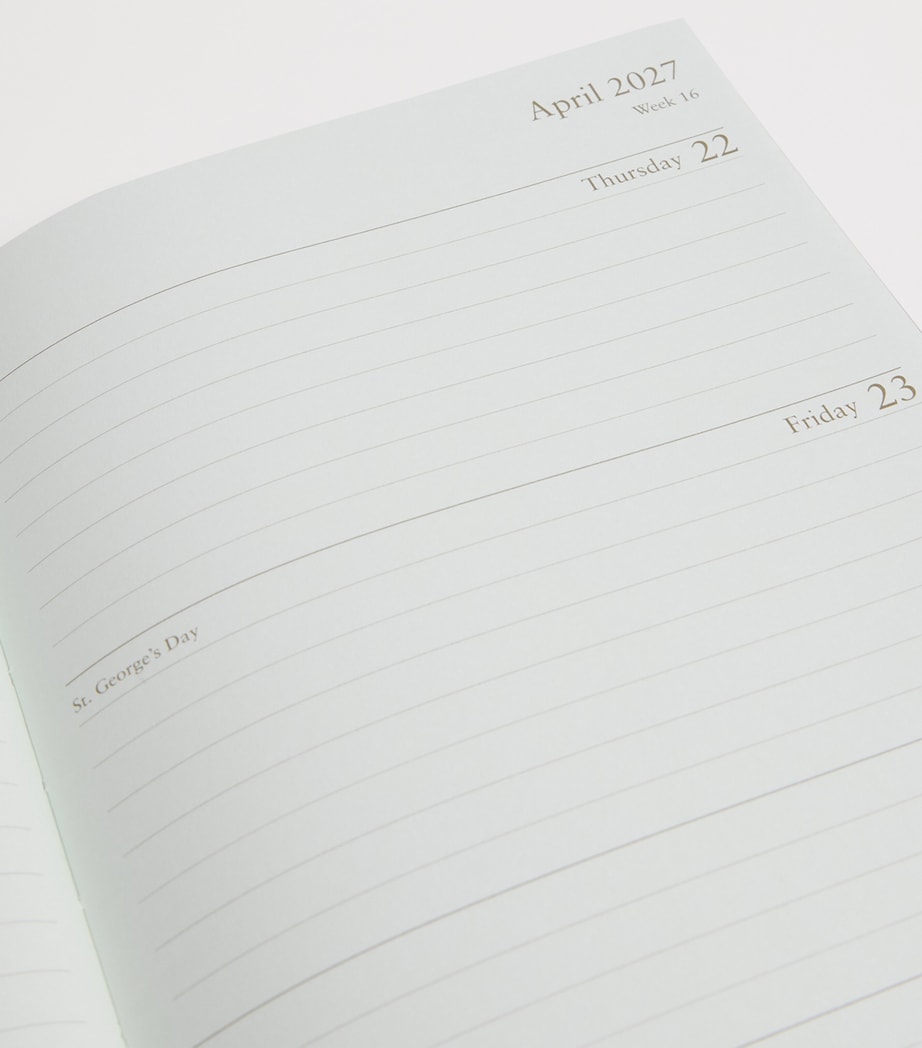 Harrods Metallic Leather A5 2027 Diary Gold Image 3