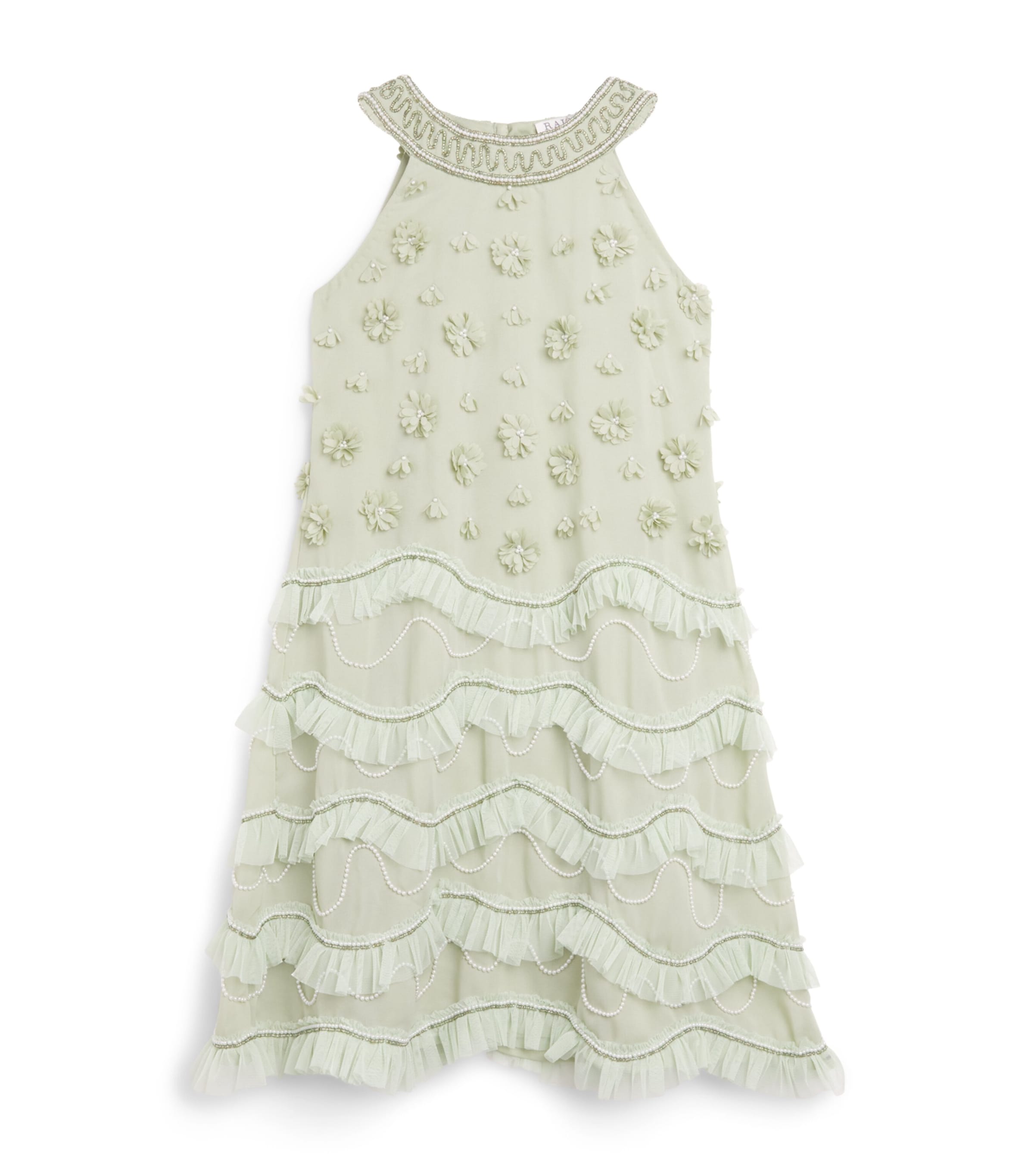 Raishma Embellished Tiana Dress (3-12 Years) Sage Green Image 1