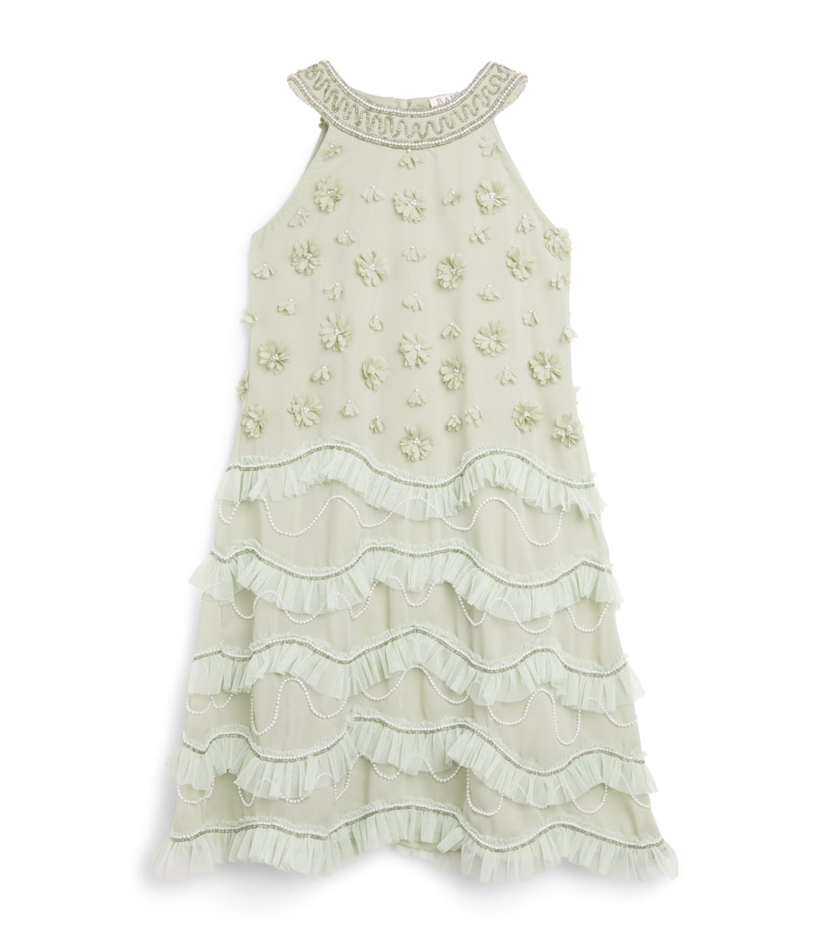 Raishma Embellished Tiana Dress (3-12 Years) Sage Green Image 1
