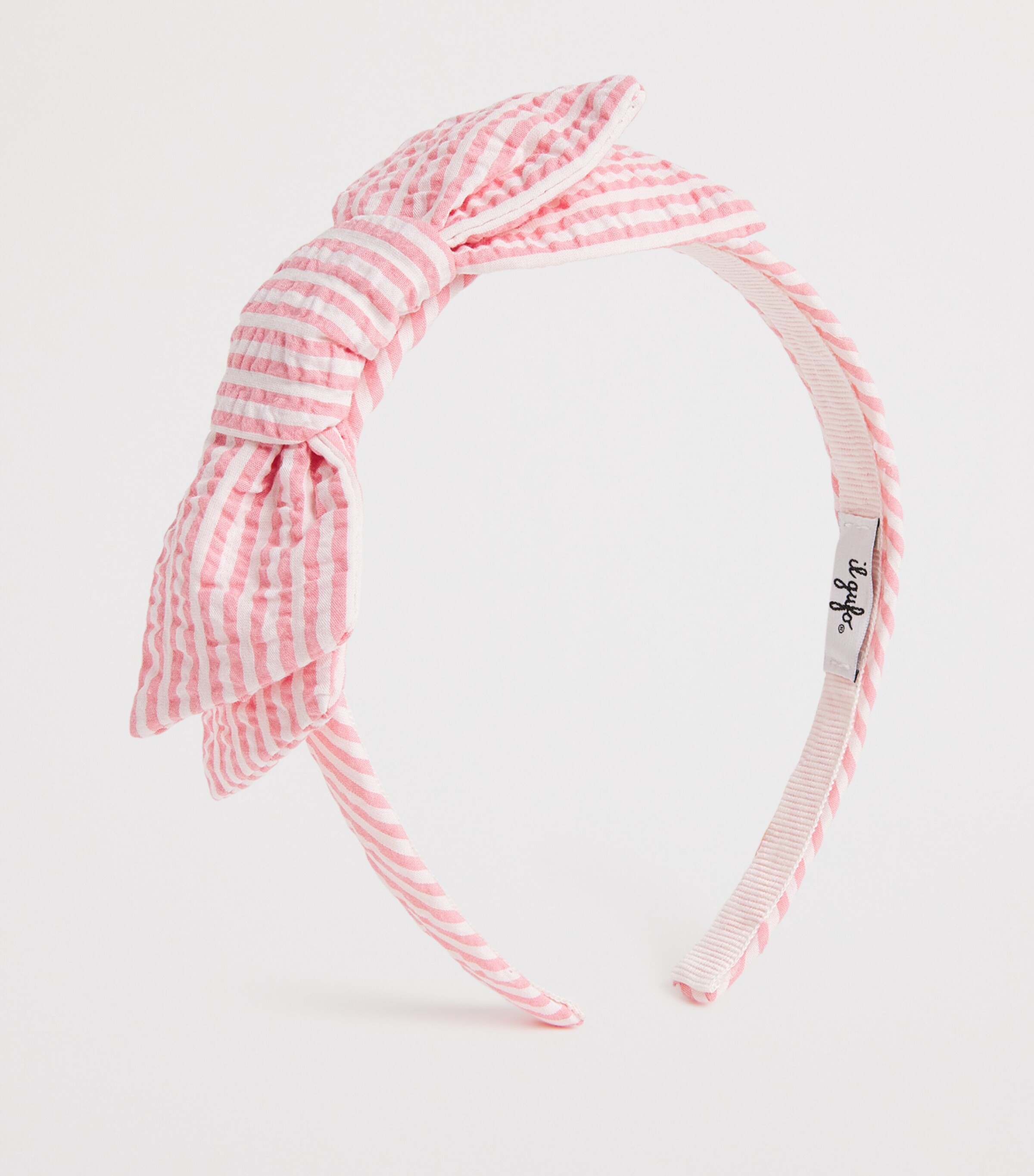 Il Gufo Pink Stripe Bow Headband | Harrods EC