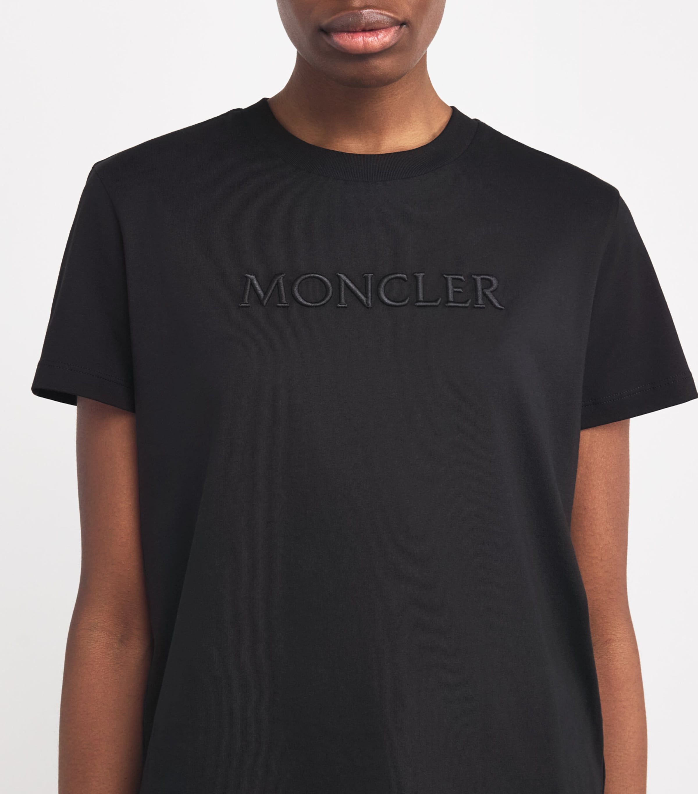 【関税＆送料込み】Moncler Embroidered Tonal Logo Cotton T- Moncler Cotton Double Logo T-Shirt | Harrods US