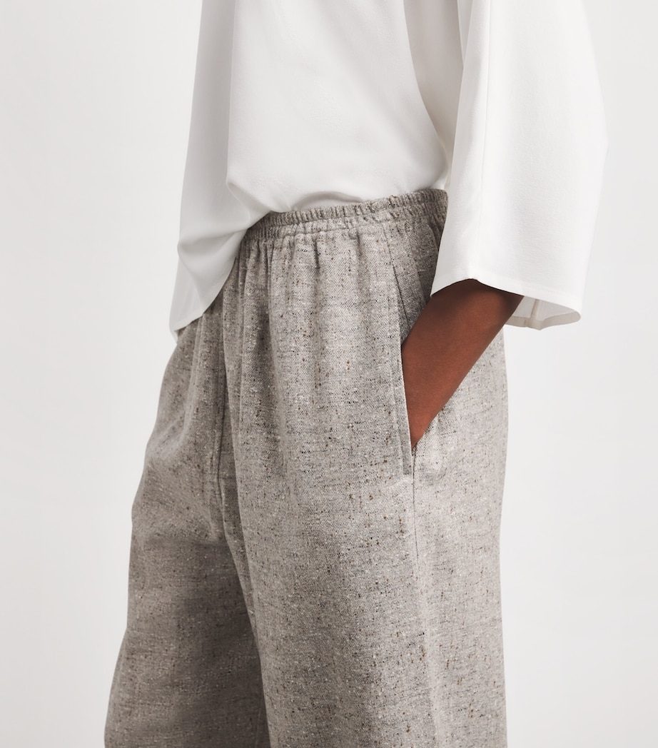 Wool Japanese Trousers STONE Image 6