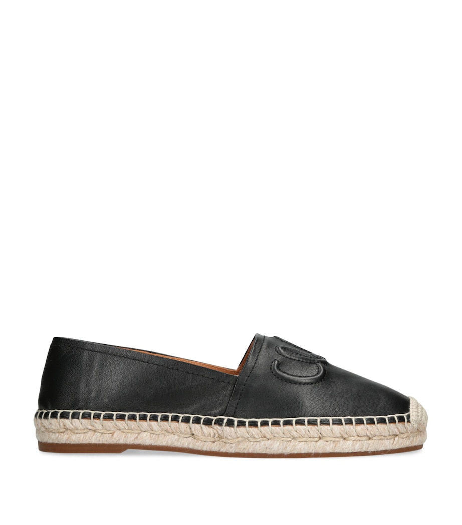 Leather Isla Espadrilles BLACK Image 1